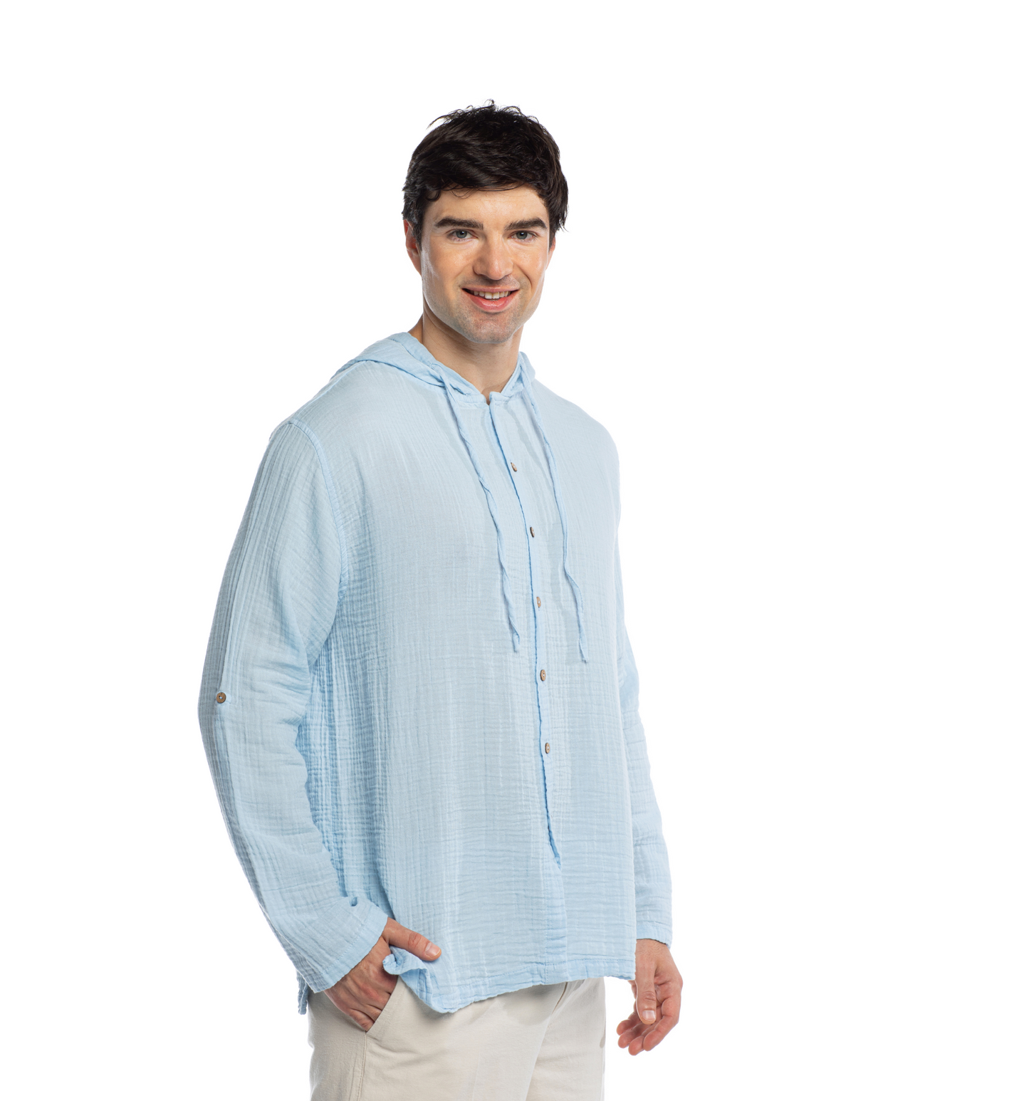 Hoodie Double Comfort Shirt-Ice Blue