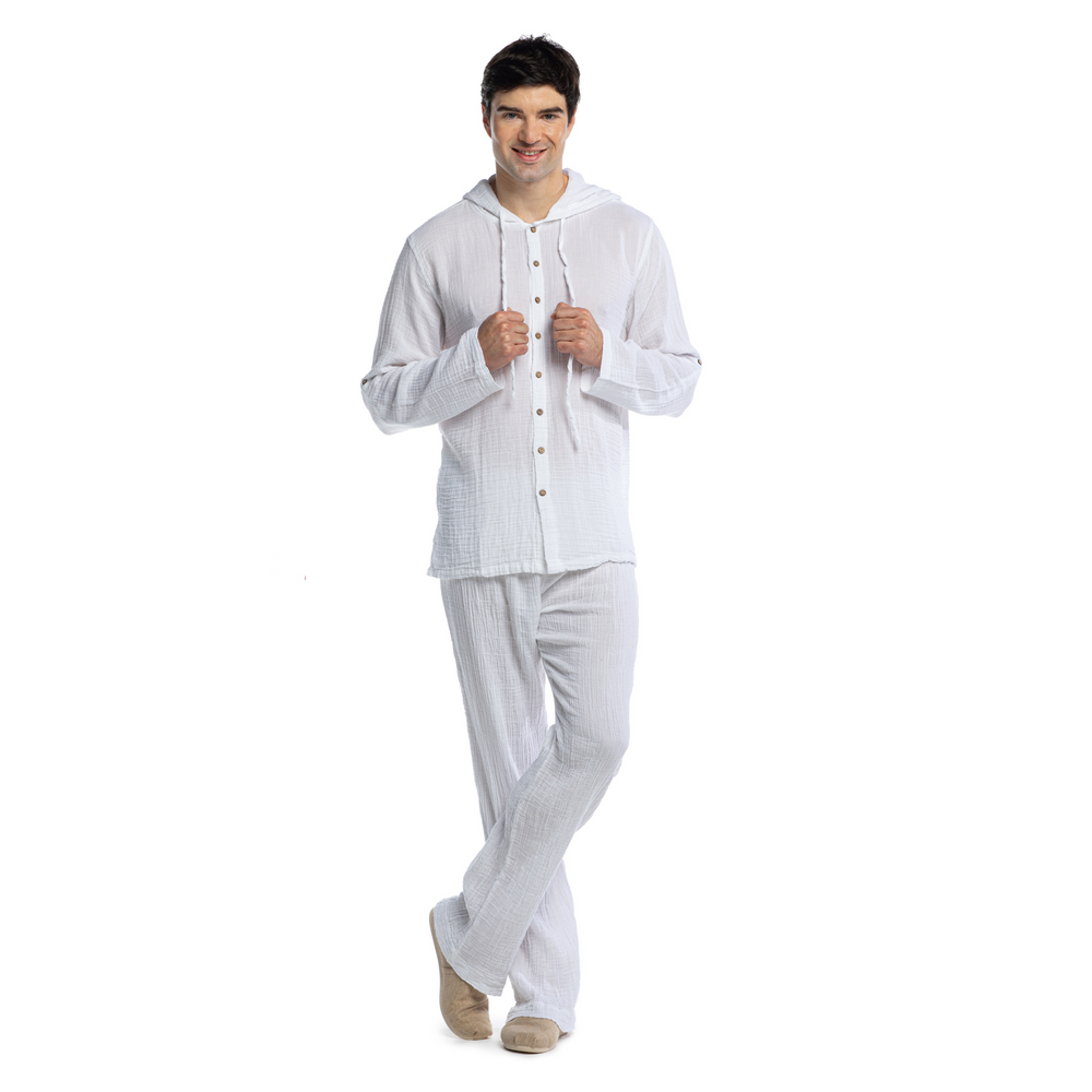 
                      
                        Hoodie Double Comfort Shirt- White
                      
                    