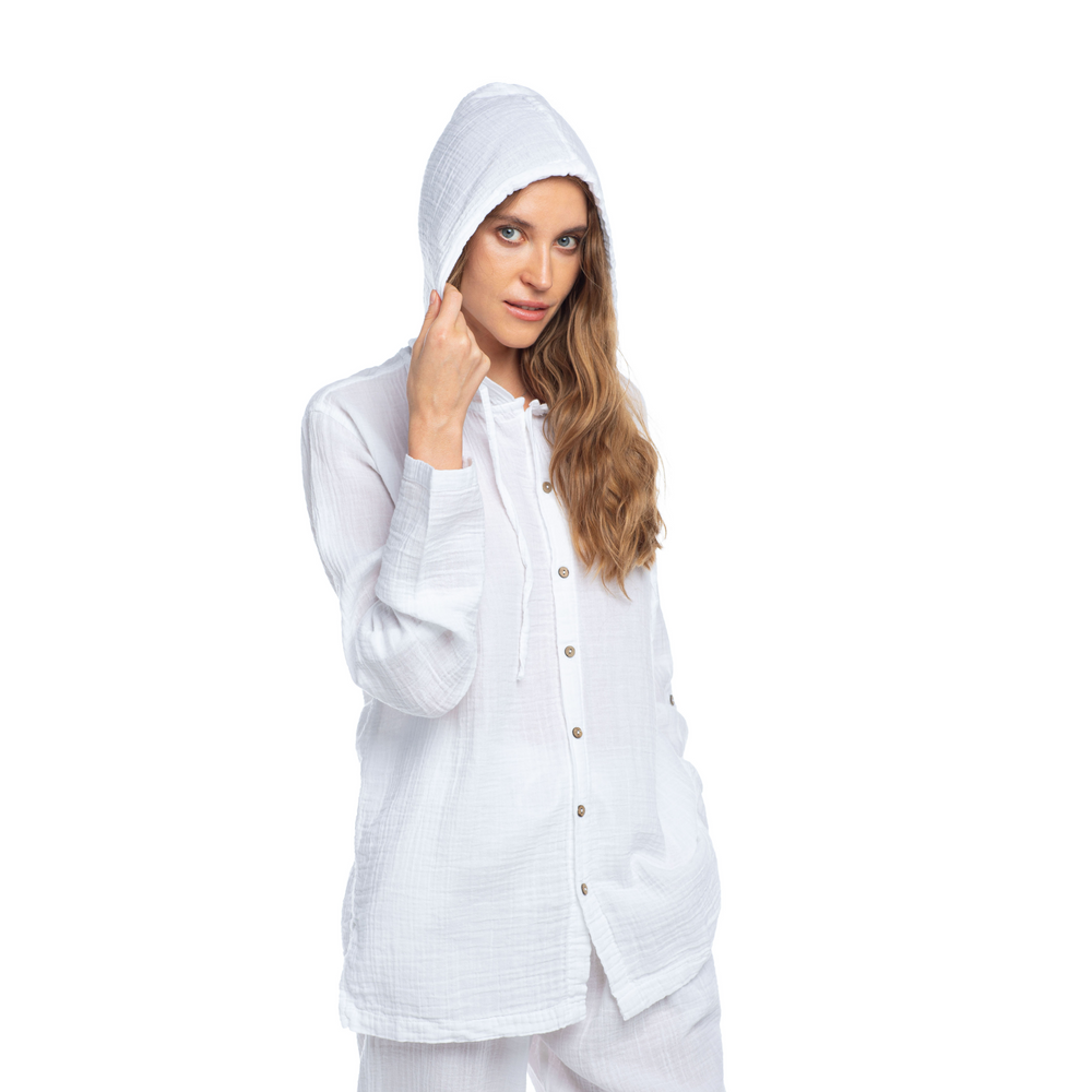 
                      
                        Hoodie Double Comfort Shirt-White
                      
                    