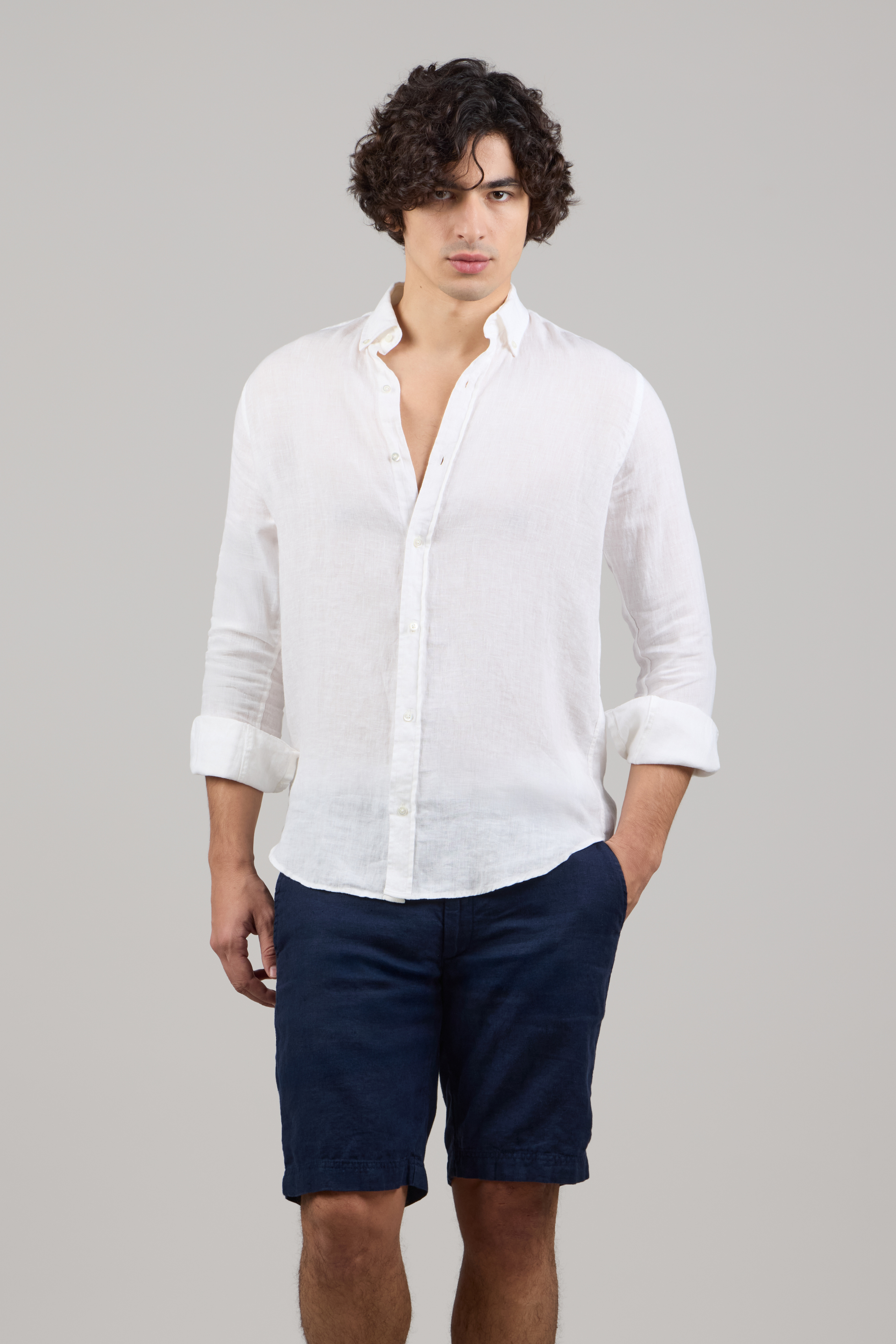 Рубашка с мандариновым воротником «Игорь»