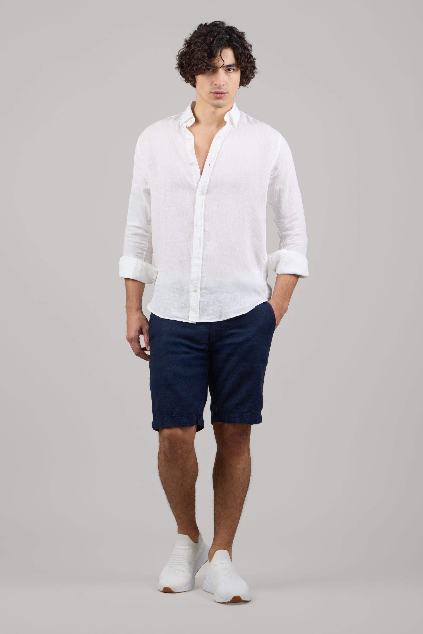 Рубашка с мандариновым воротником «Игорь»