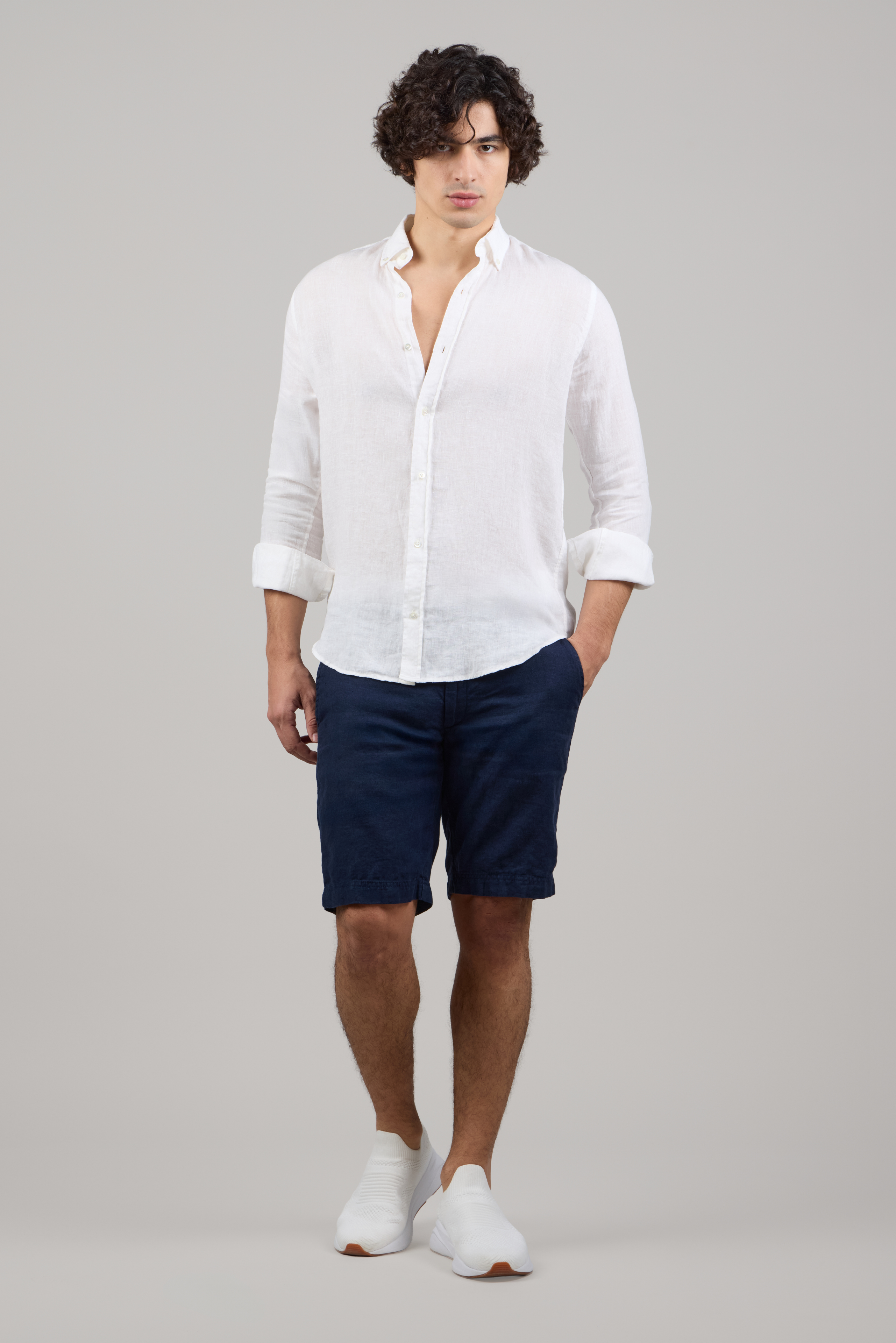 Рубашка с мандариновым воротником «Игорь»