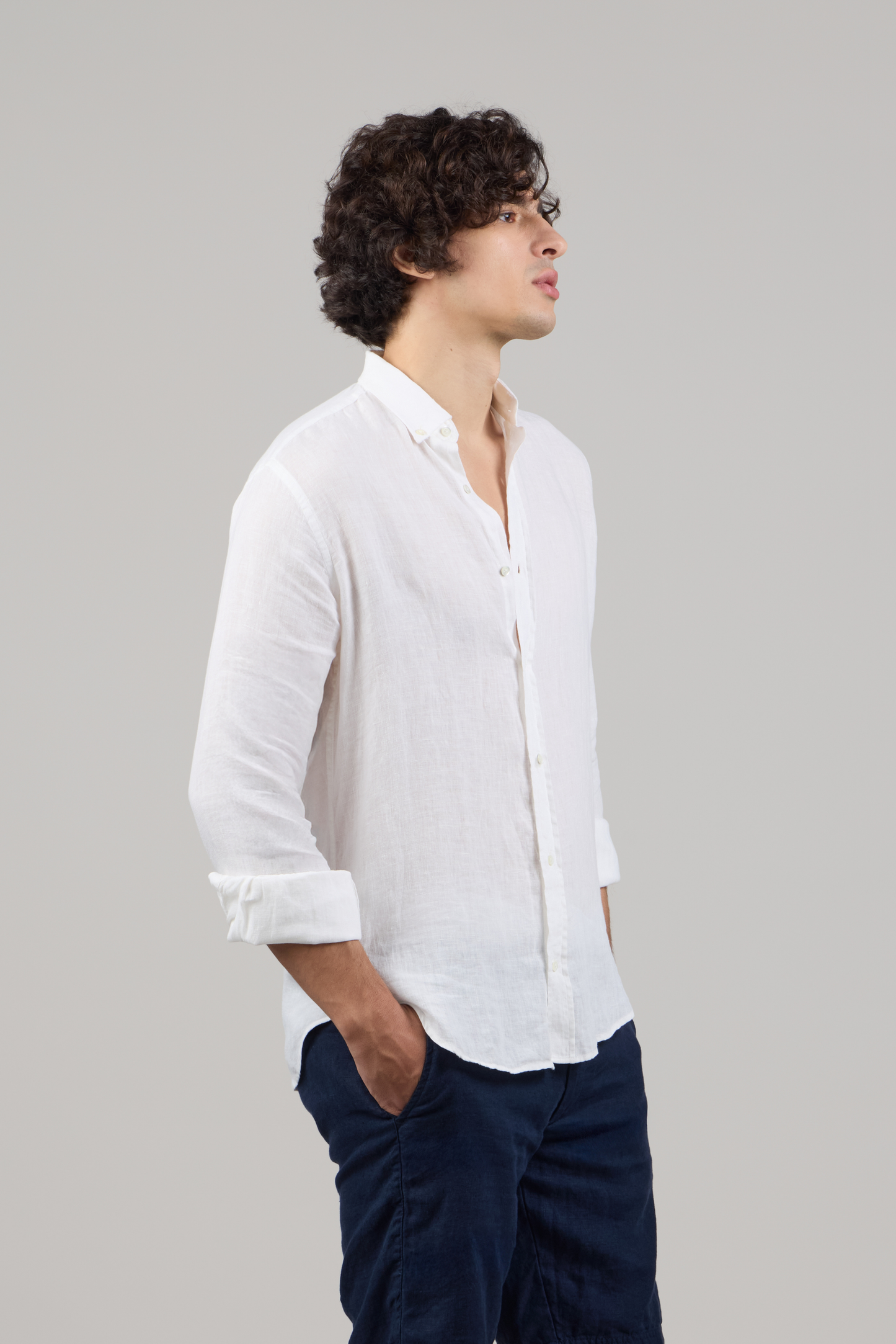 Рубашка с мандариновым воротником «Игорь»