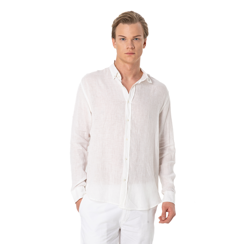 
                      
                        ICONIC LINEN SHIRTS
                      
                    