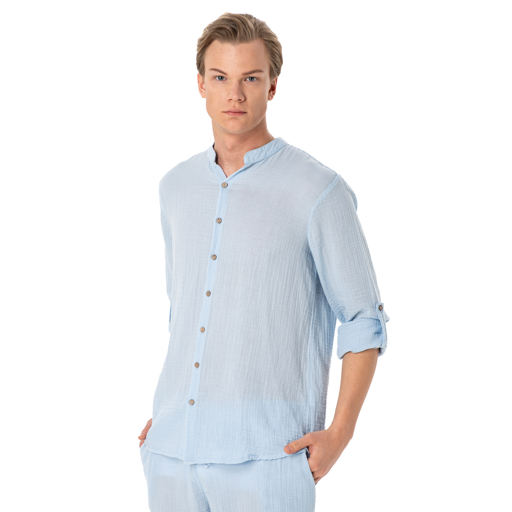 IGOR SHIRT DOUBLE-ICE BLUE