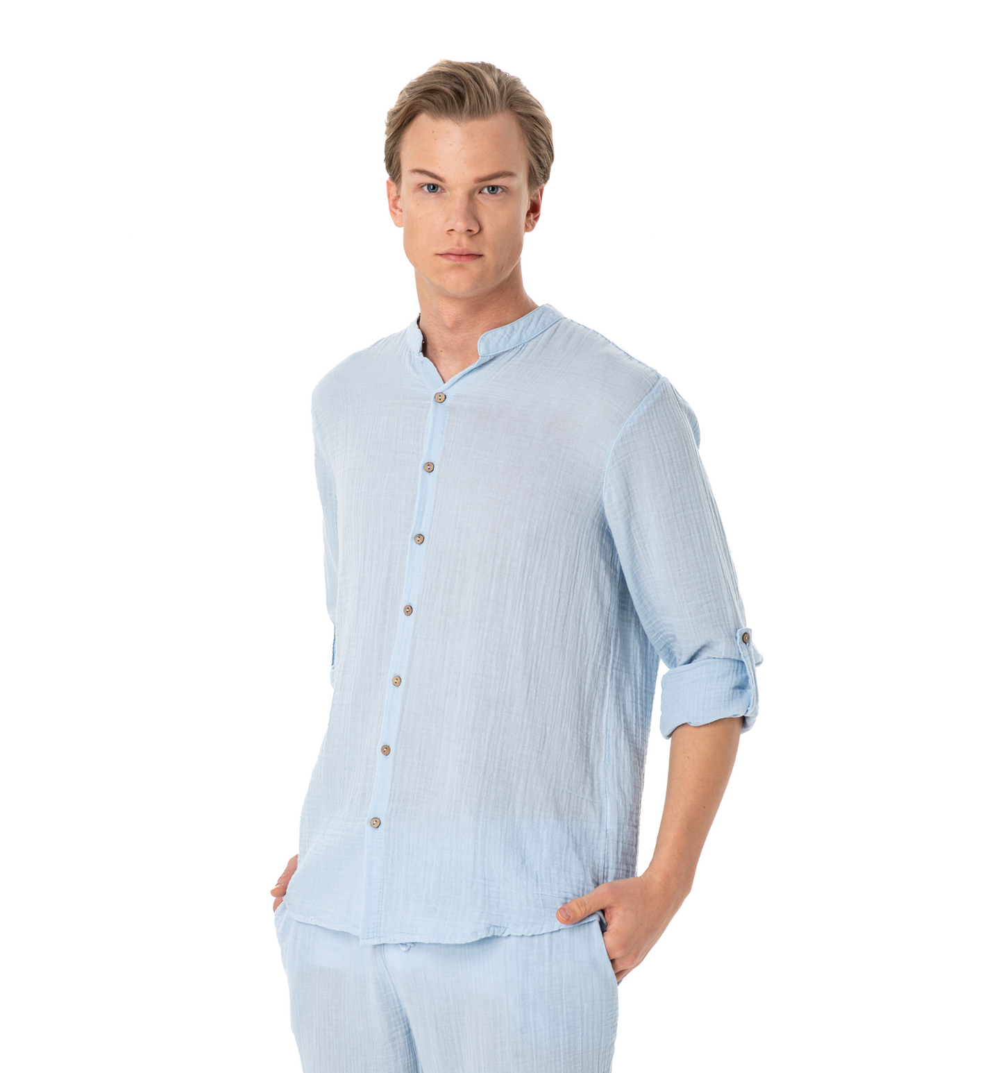 IGOR SHIRT DOUBLE-ICE BLUE