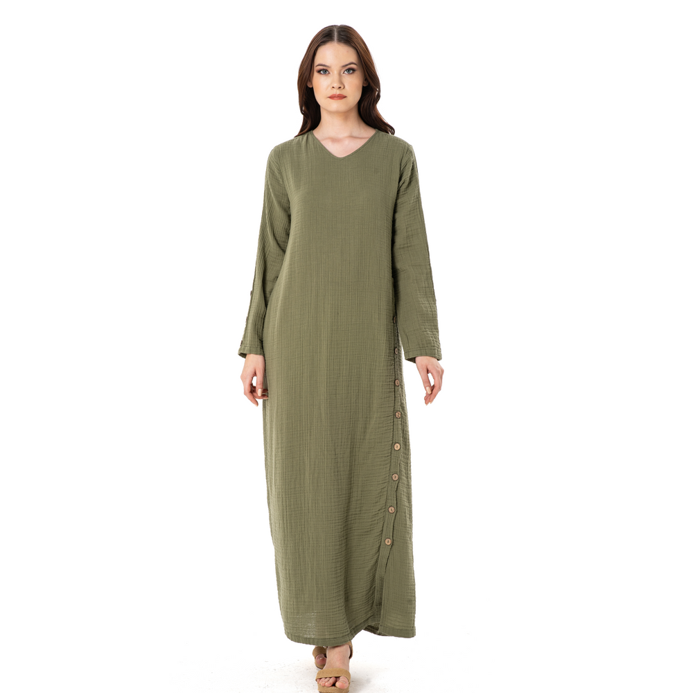 
                      
                        JENNY DOUBLE LONG DRESS-OLIVE
                      
                    