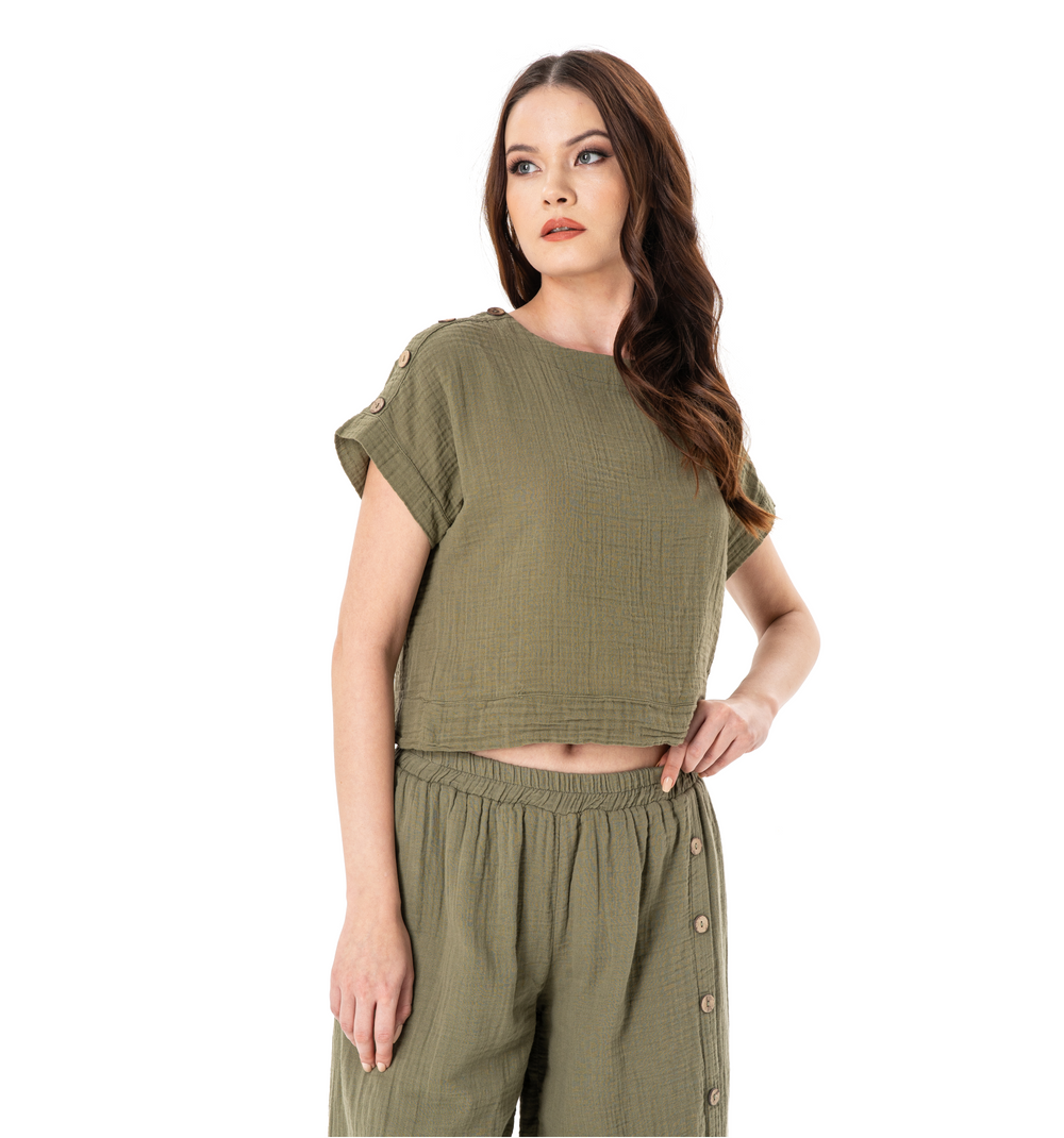 JENNY TOP DOUBLE- OLIVE