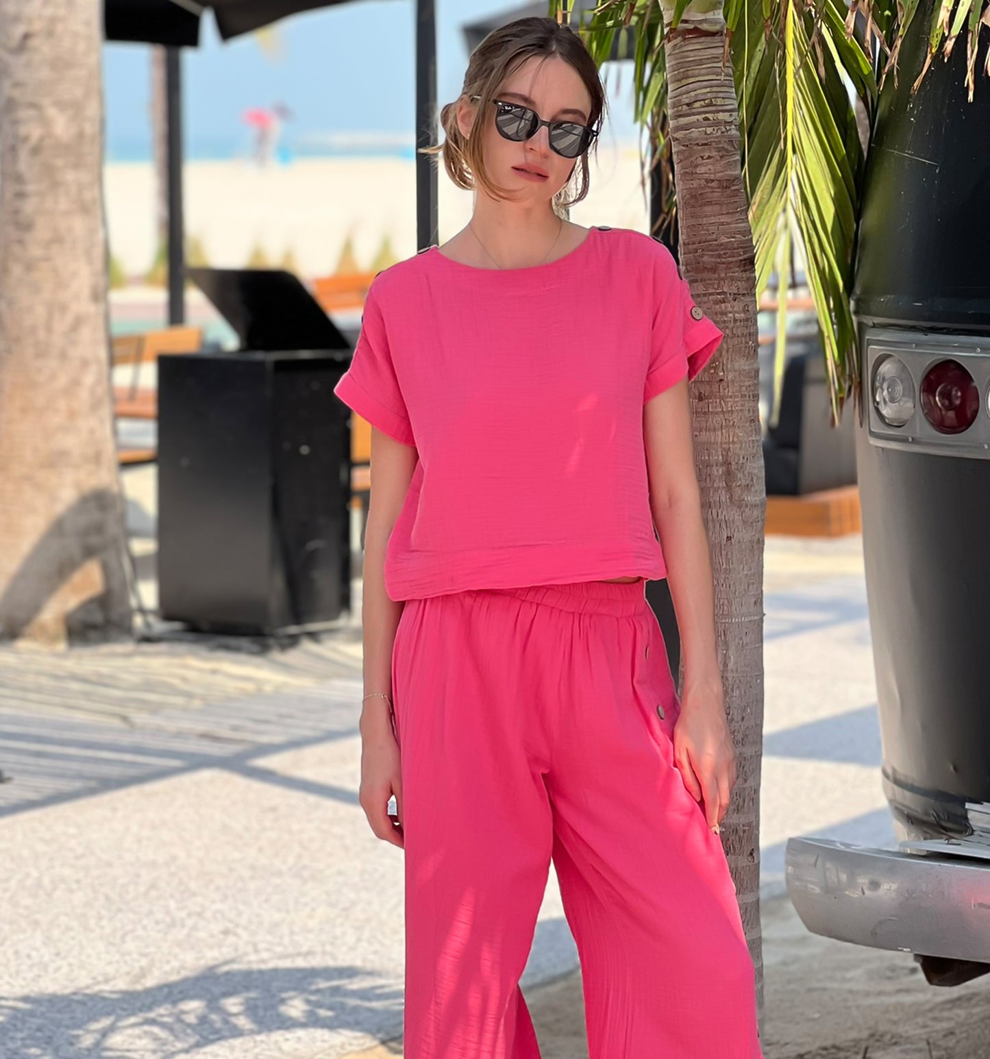 JENNY DOUBLE PANT- HOT PINK