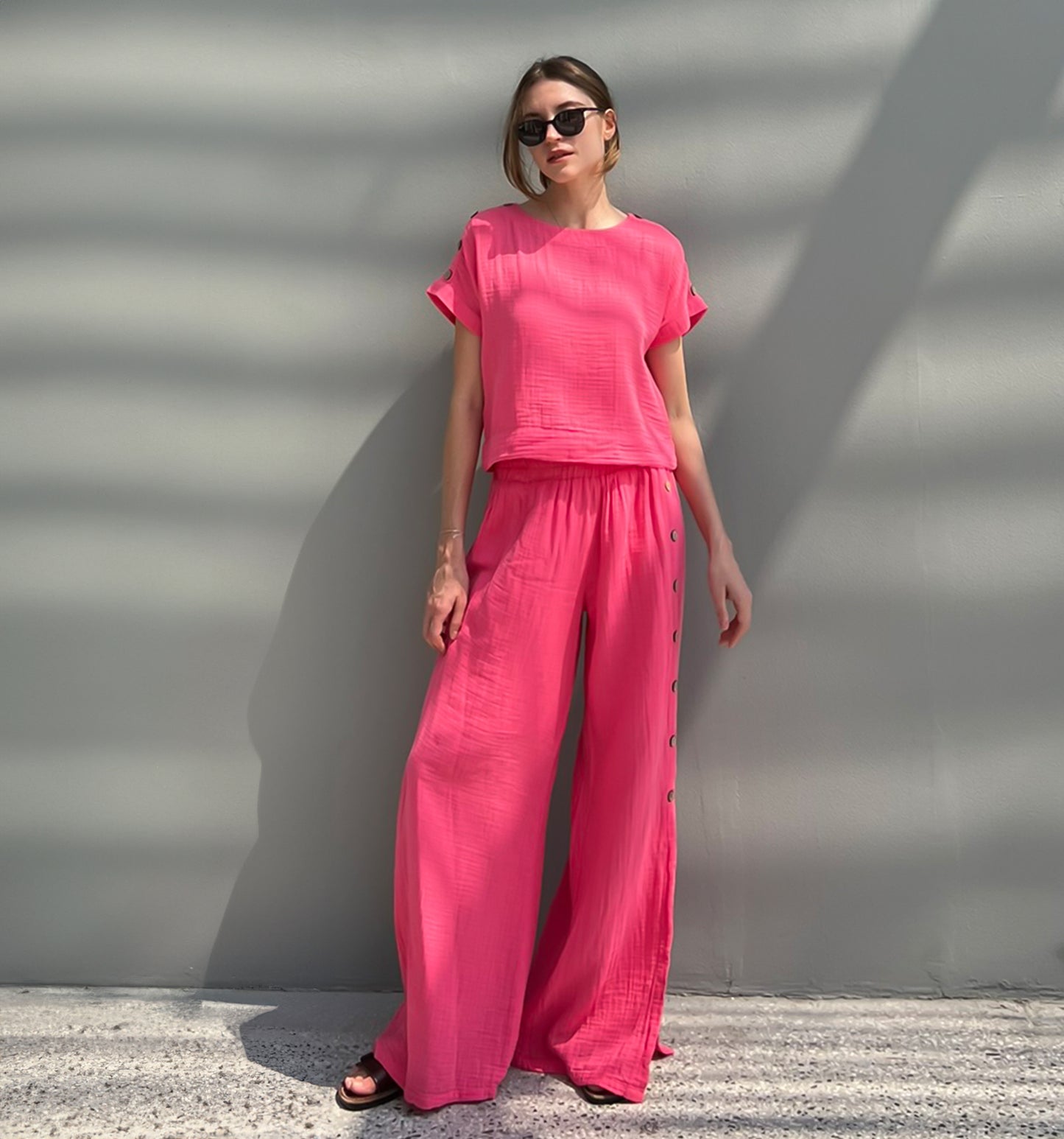 JENNY DOUBLE PANT- HOT PINK