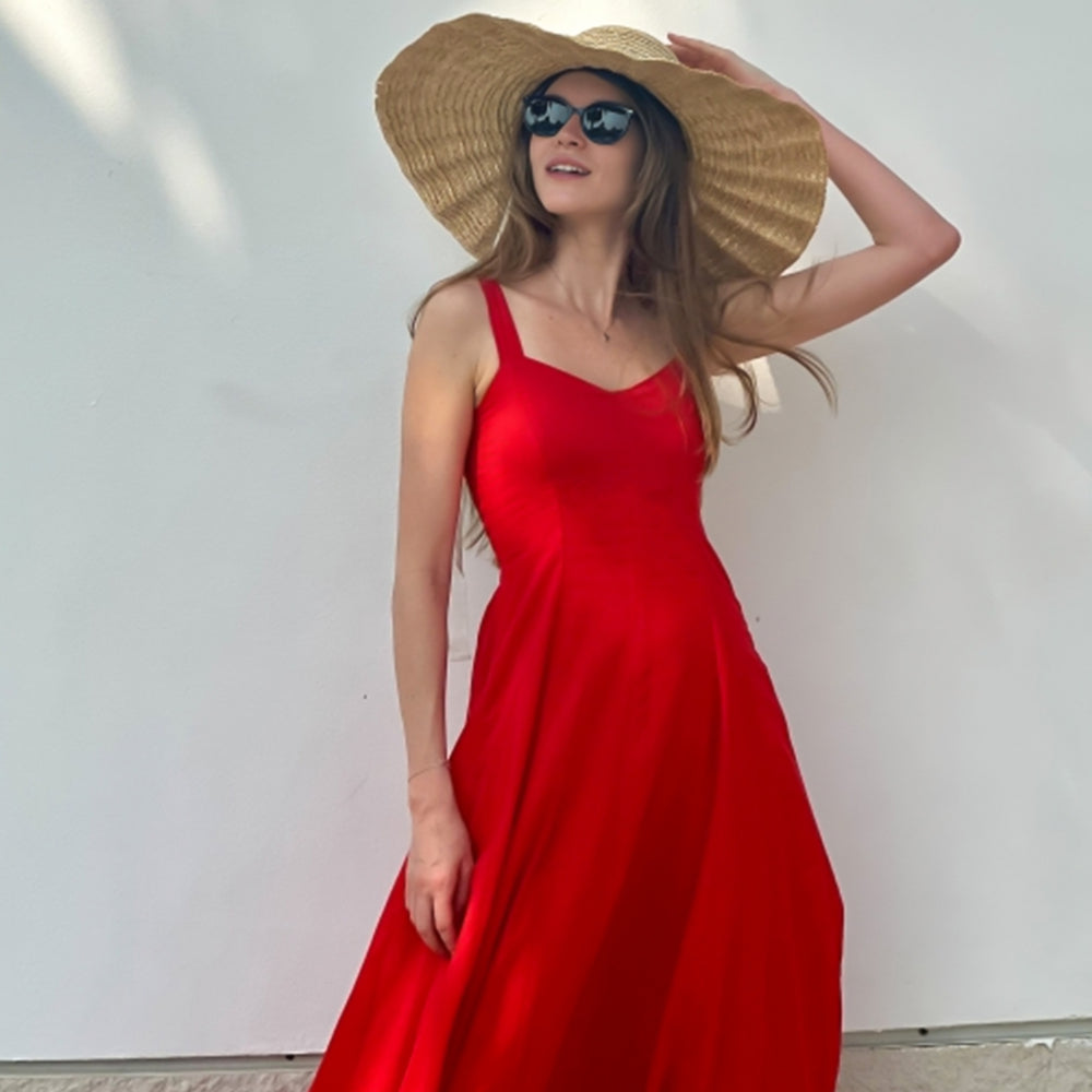 EVA Long Dress- Red