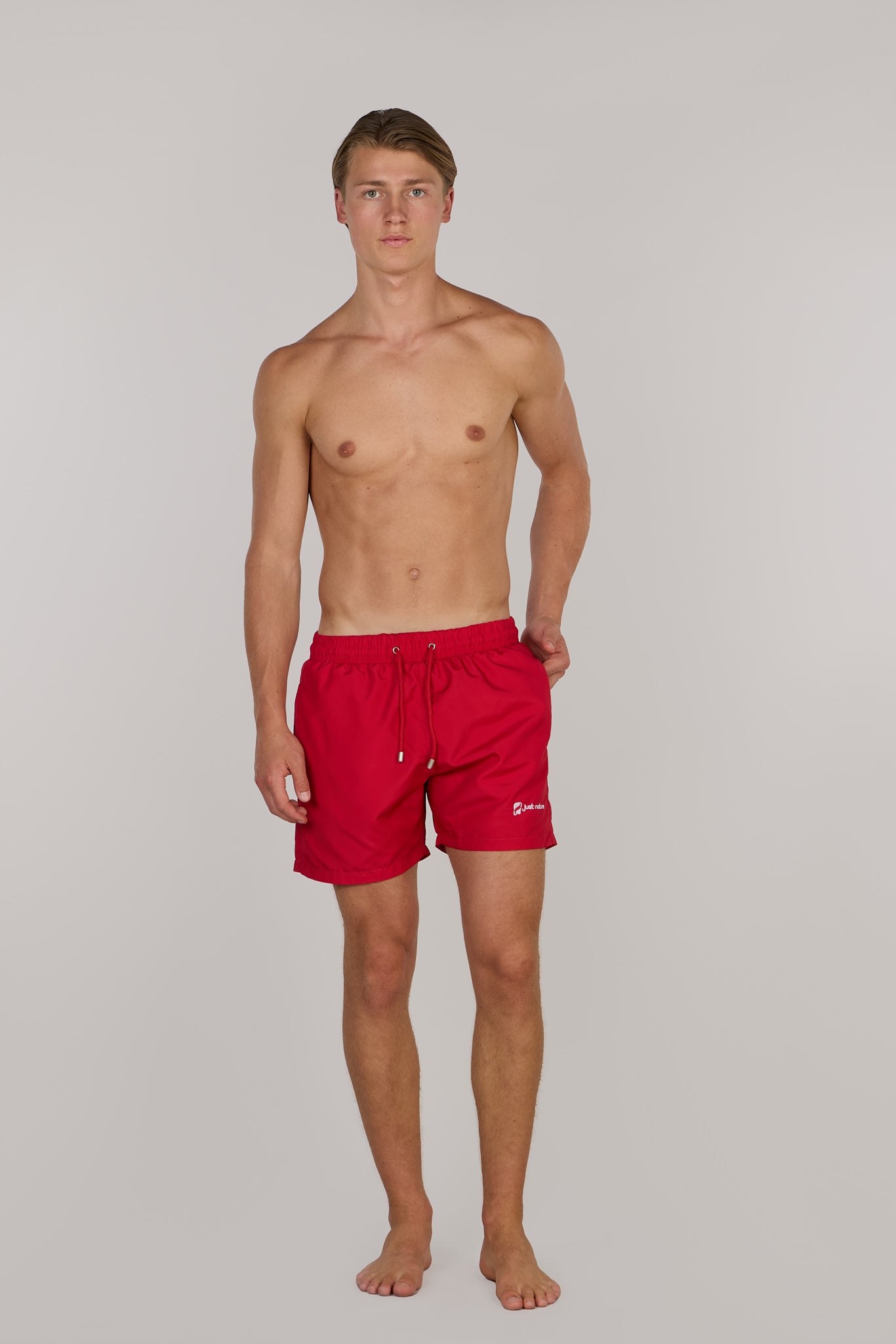 Solid Red - Swim Shorts