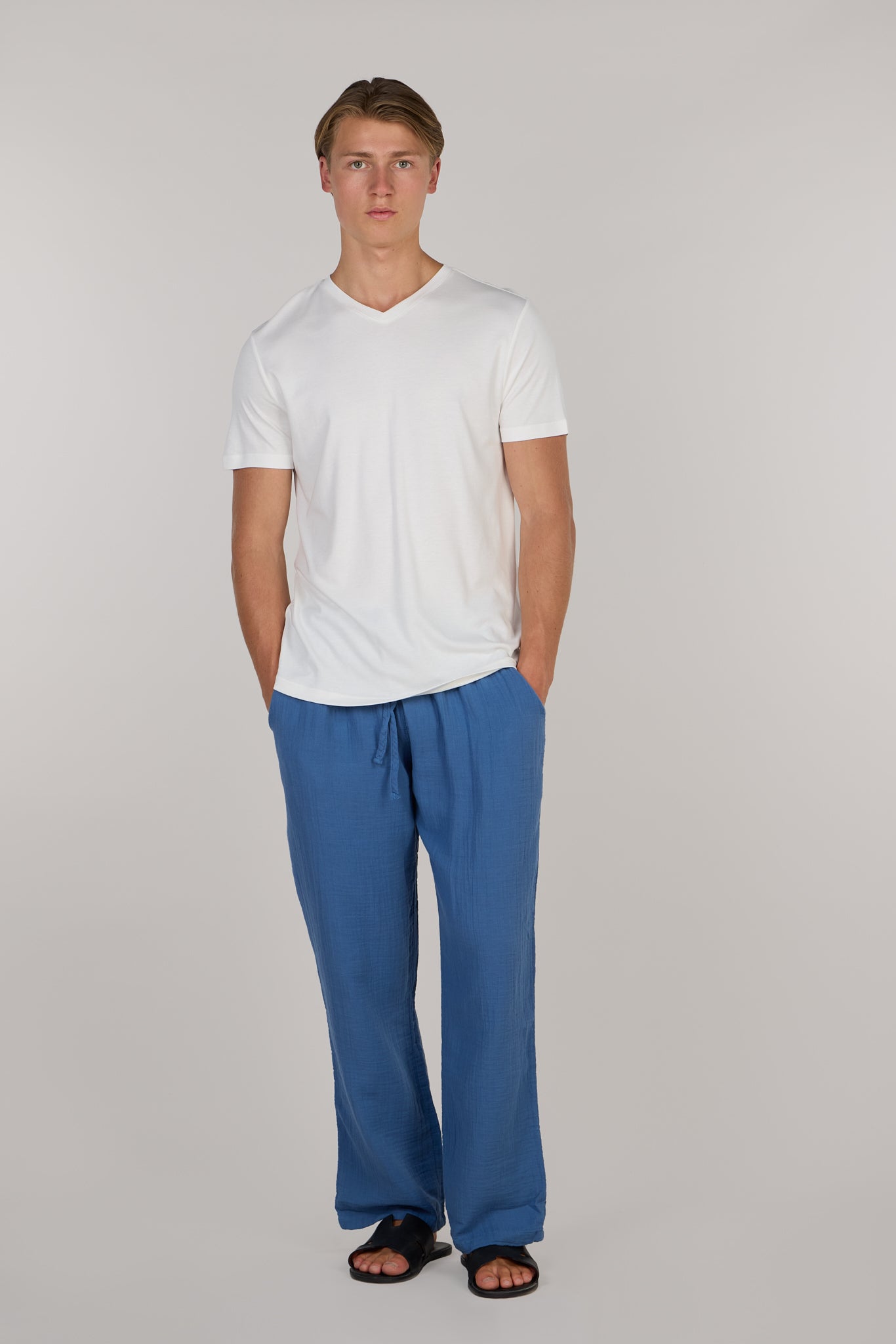 Soft Cotton Premium V-Neck T-Shirt-White