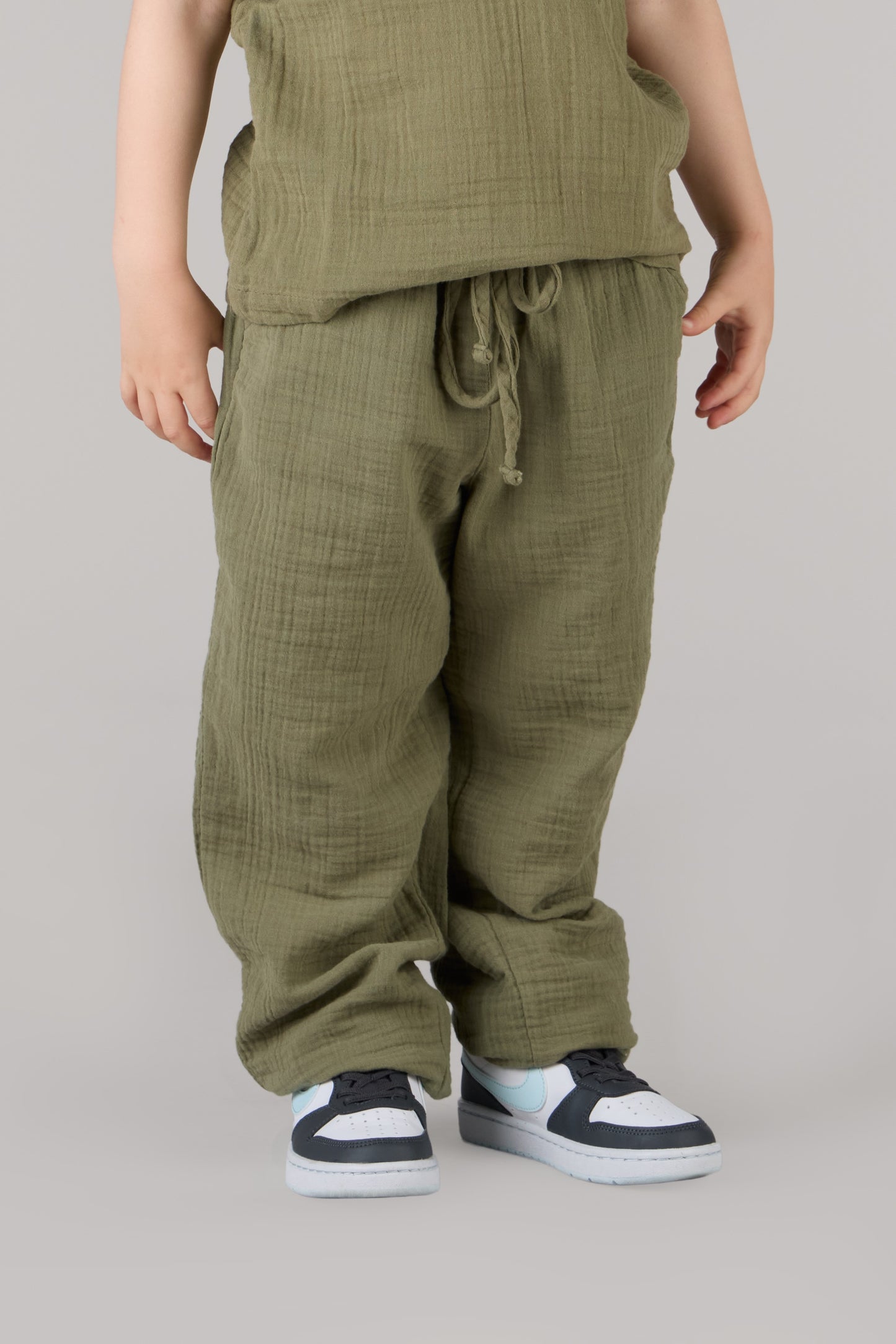 LACED RELAXED TROUSERS