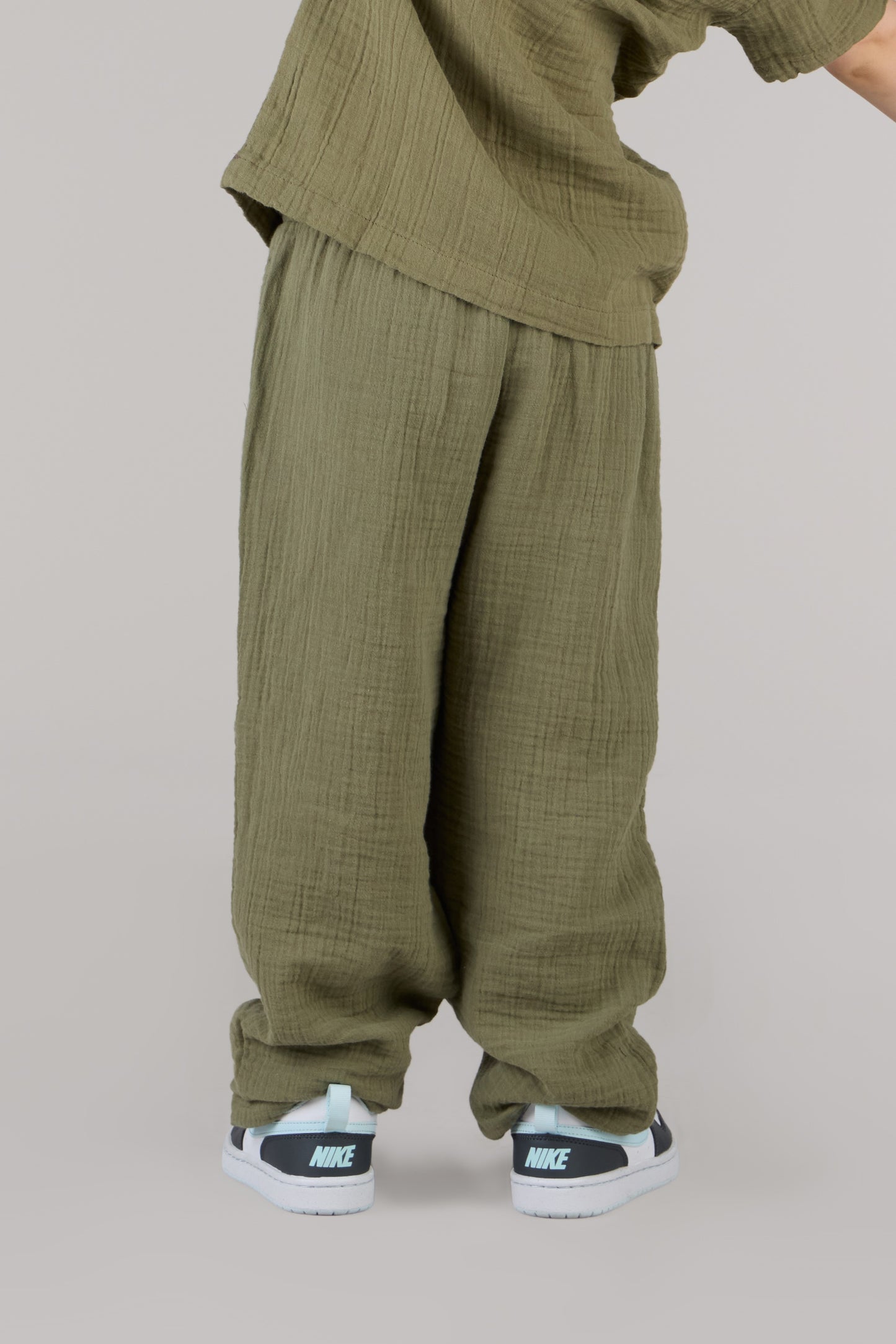 LACED RELAXED TROUSERS