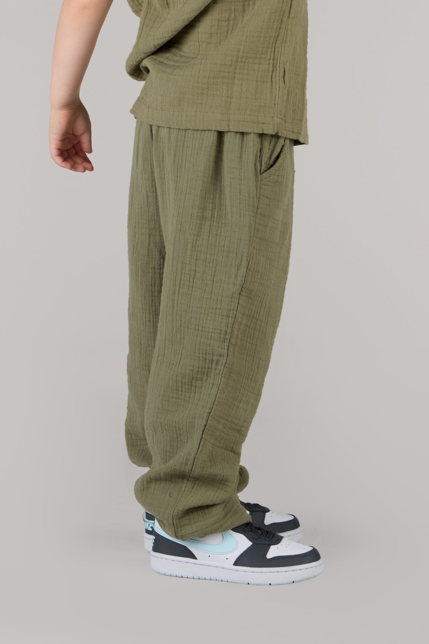 LACED RELAXED TROUSERS