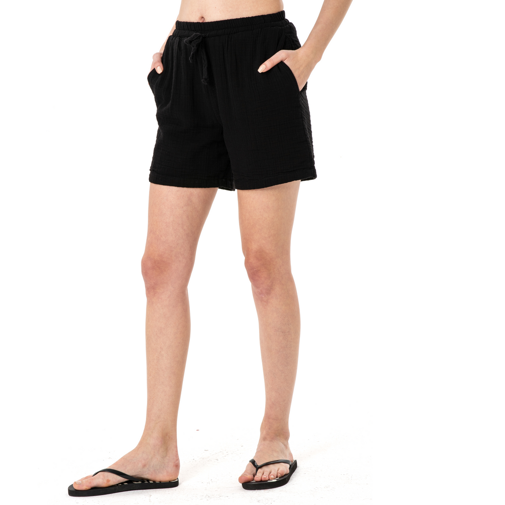 KATTY DOUBLE SHORTS-BLACK