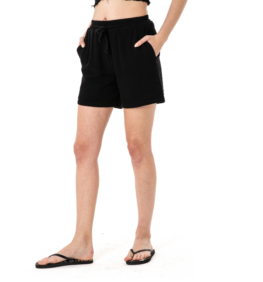 KATTY DOUBLE SHORTS-BLACK