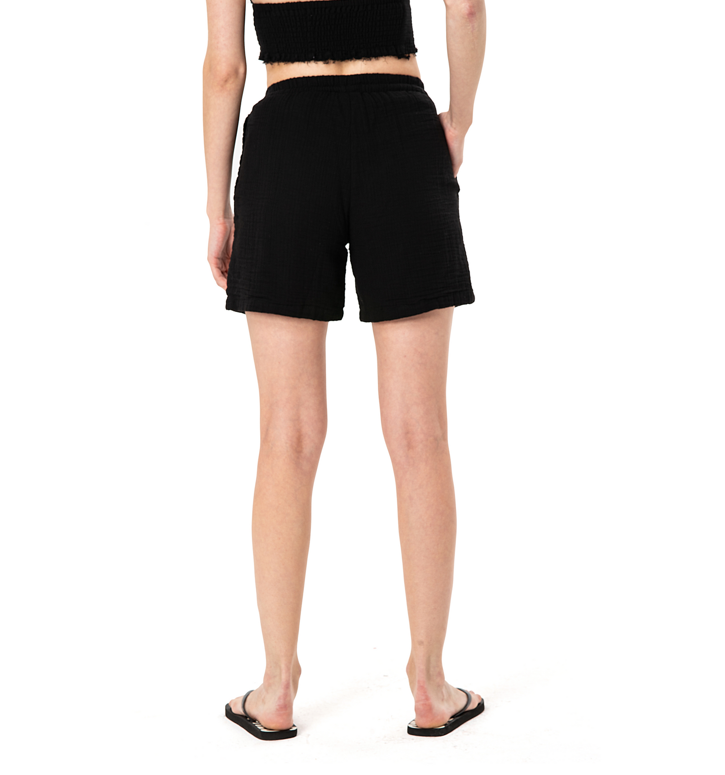 KATTY DOUBLE SHORTS-BLACK