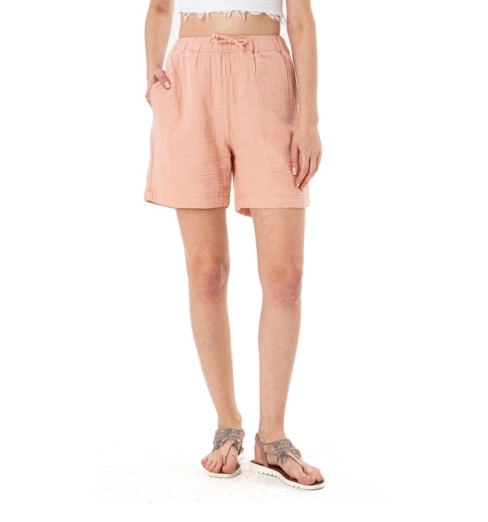 KATTY DOUBLE SHORTS-PEACH