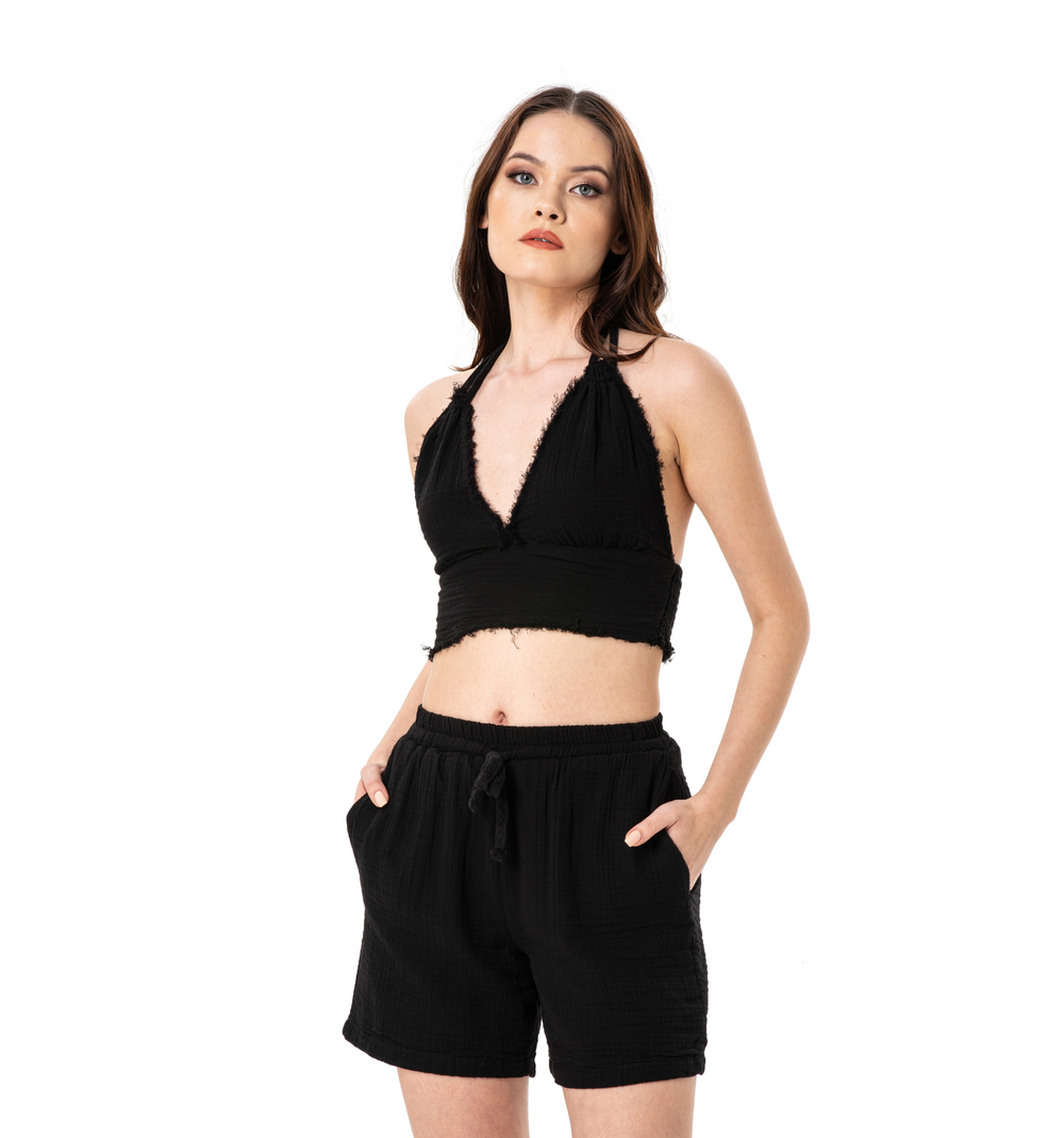 KATTY MINI TOP DOUBLE-BLACK