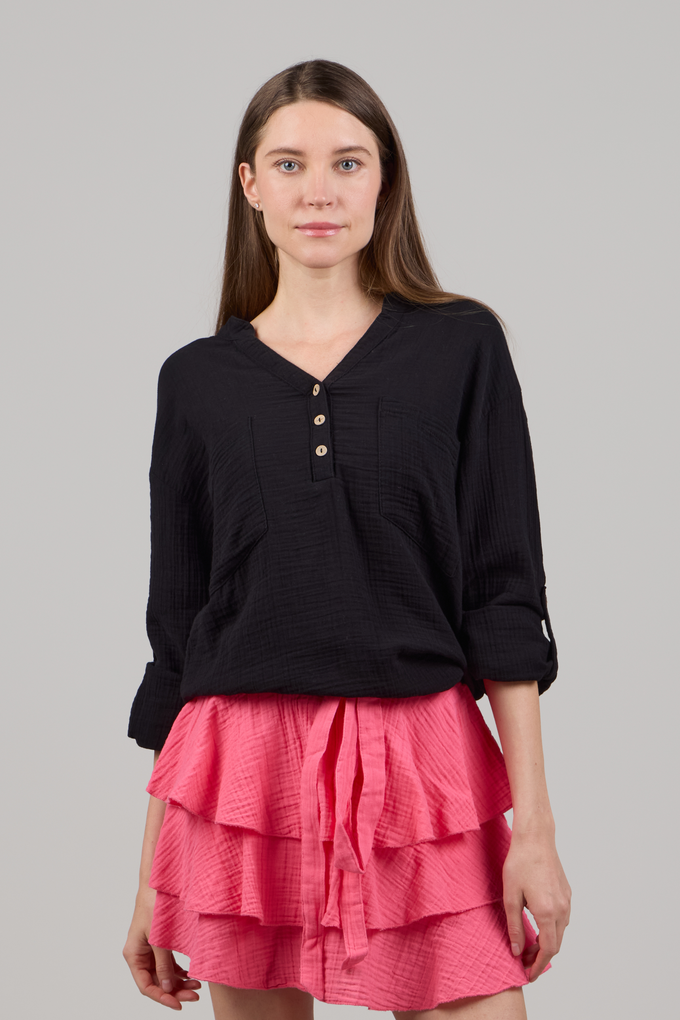 KATTY V-NECK LONG SLEEVE TOP