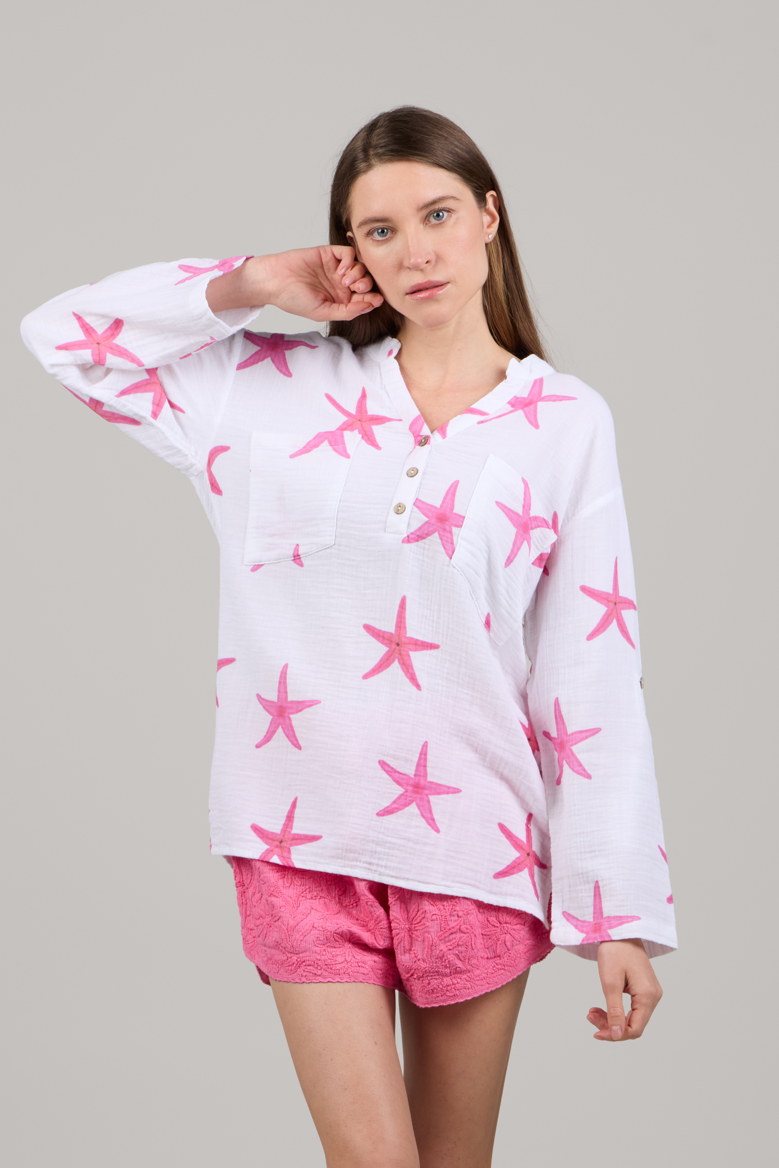 KATTY V-NECK LONG SLEEVE TOP