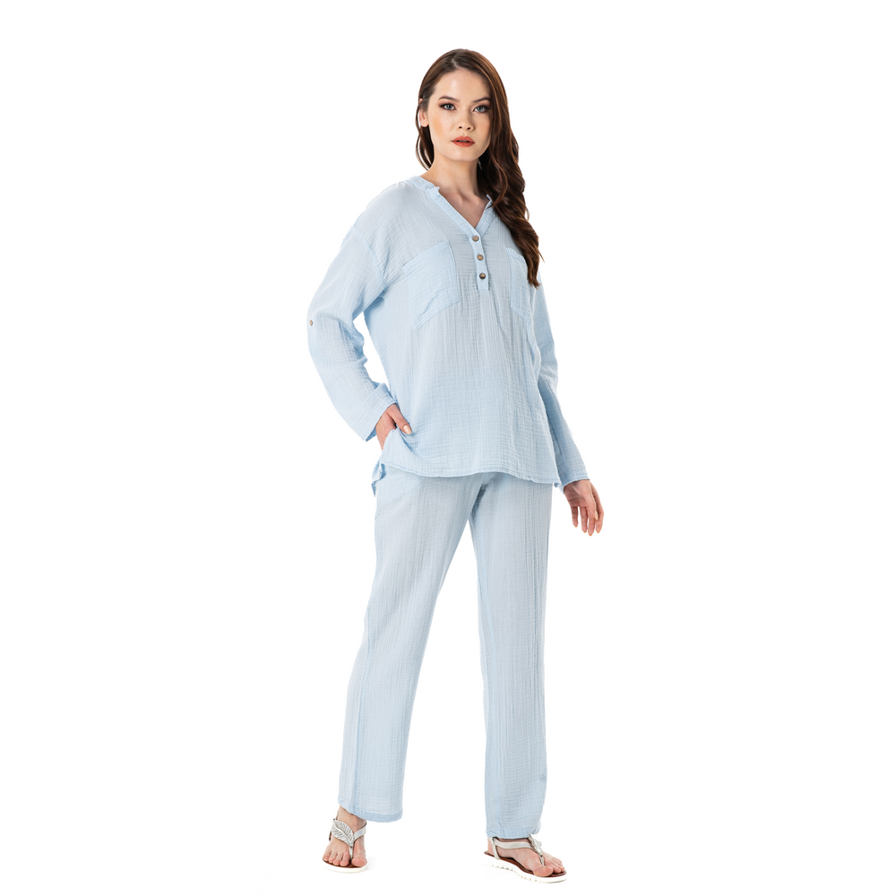 KATTY TOP DOUBLE- ICE BLUE