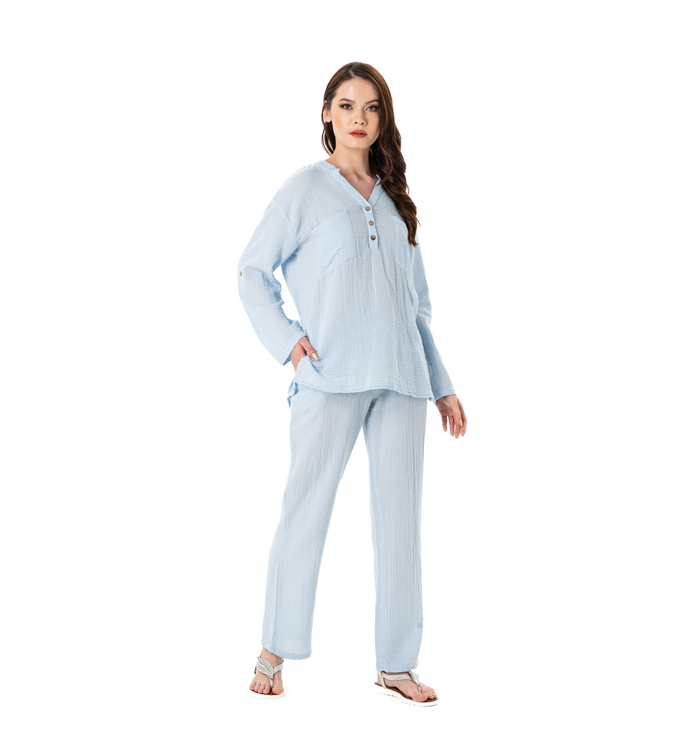 KATTY TOP DOUBLE- ICE BLUE