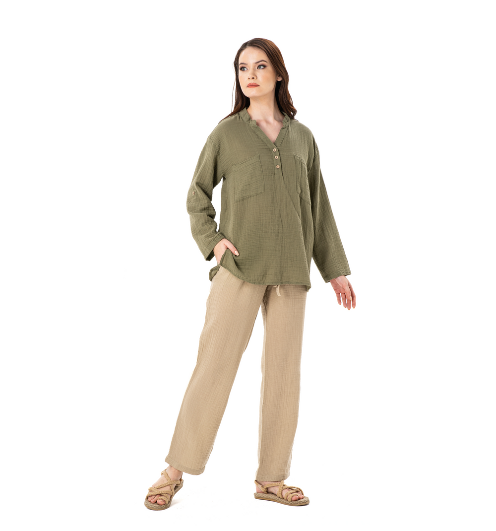 KATTY TOP DOUBLE- OLIVE