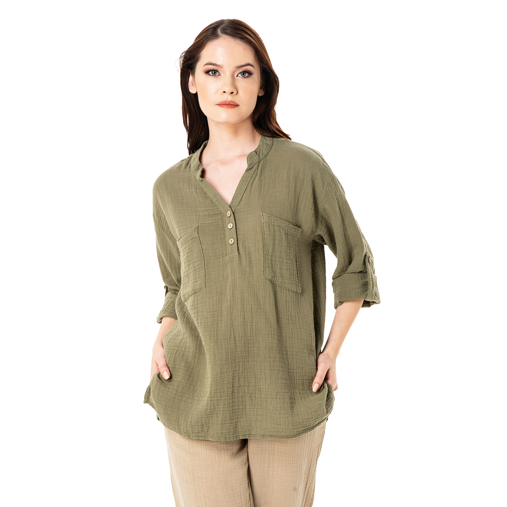 KATTY TOP DOUBLE- OLIVE