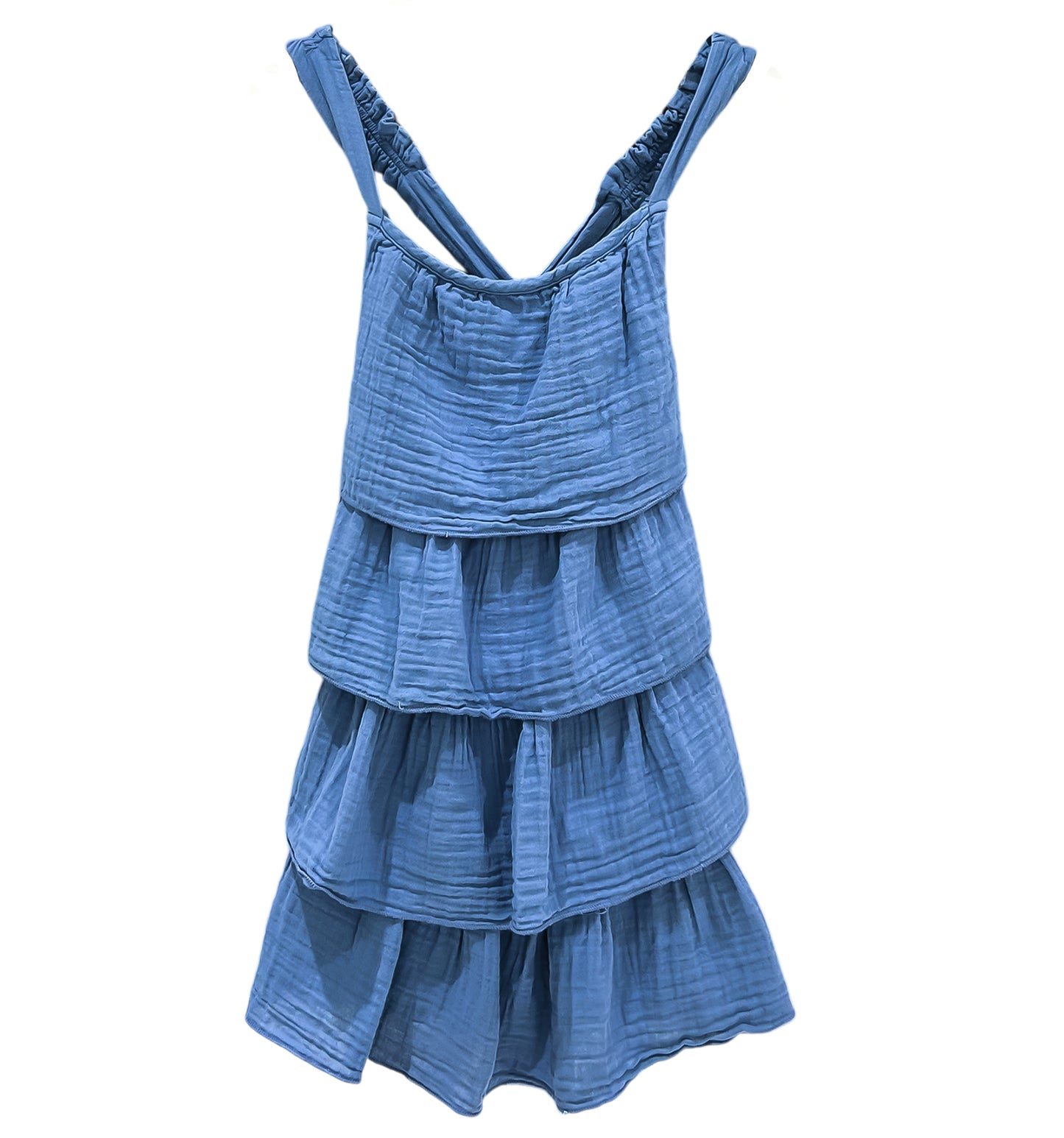 KIDS WAVES DRESS DC-INDIGO