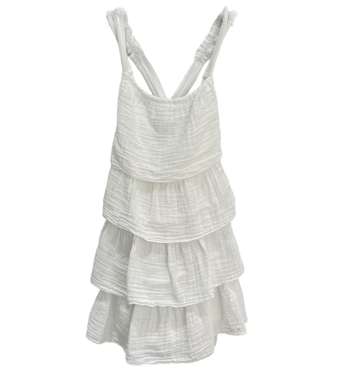 KIDS WAVES DRESS DC-WHITE