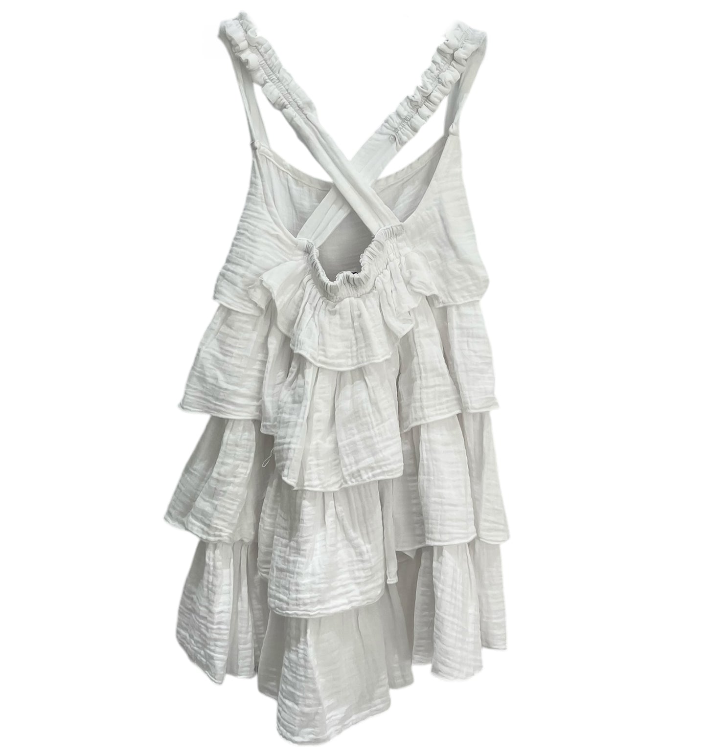 KIDS WAVES DRESS DC-WHITE