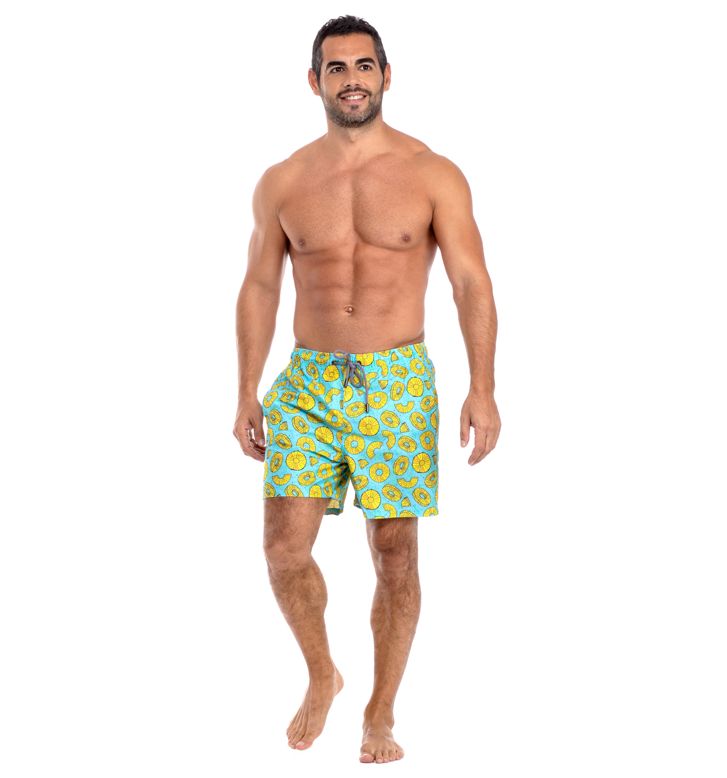 Men Swim Shorts - Pineapple Slices