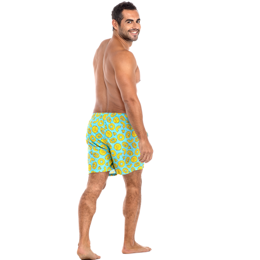 Men Swim Shorts - Pineapple Slices