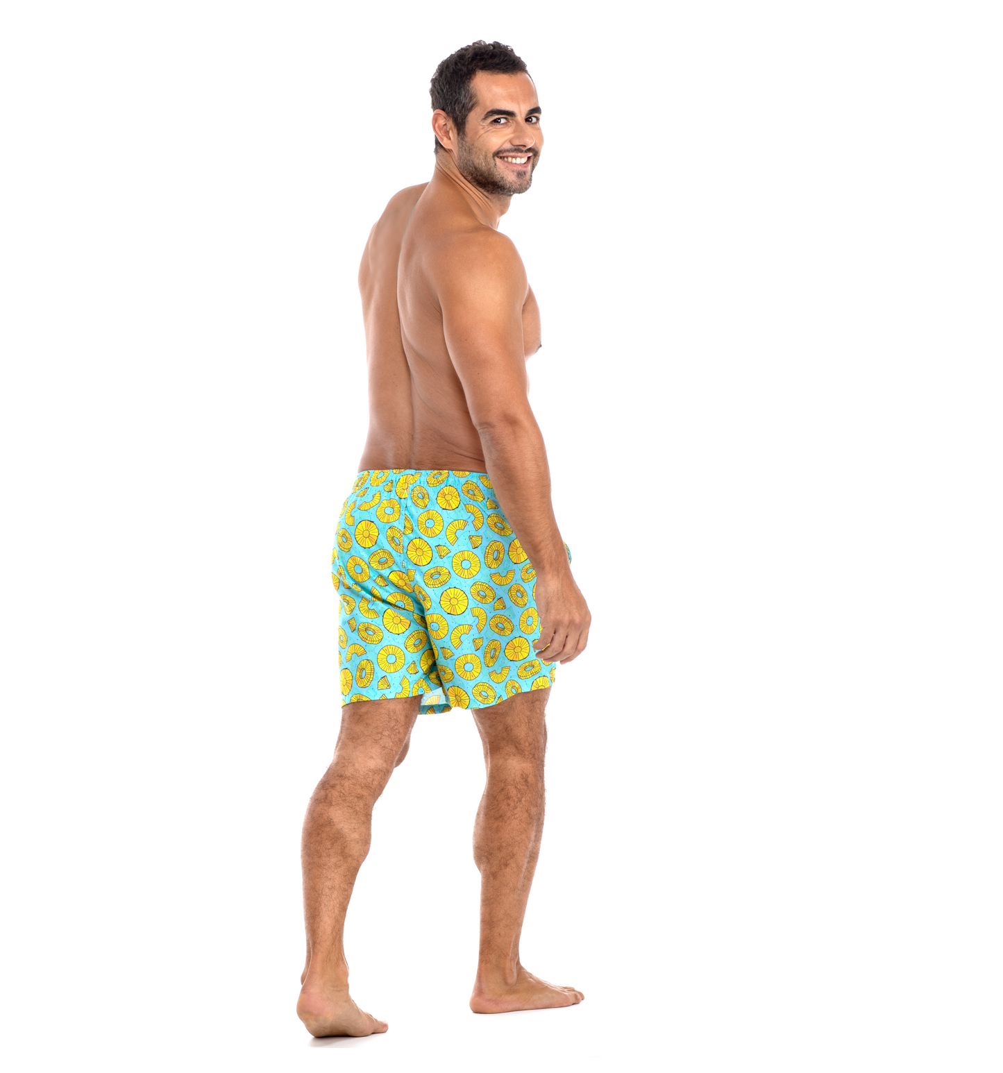 Men Swim Shorts - Pineapple Slices