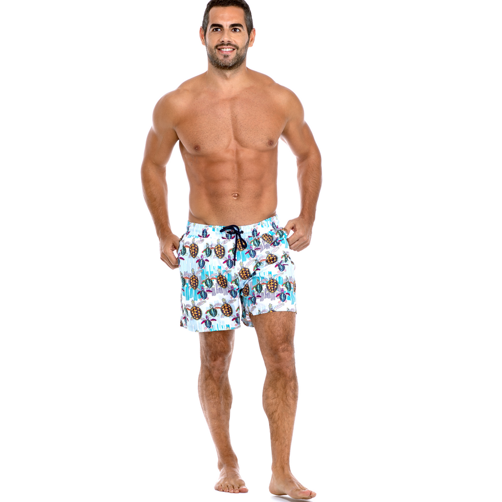 Men Swim Shorts - Turtle Move