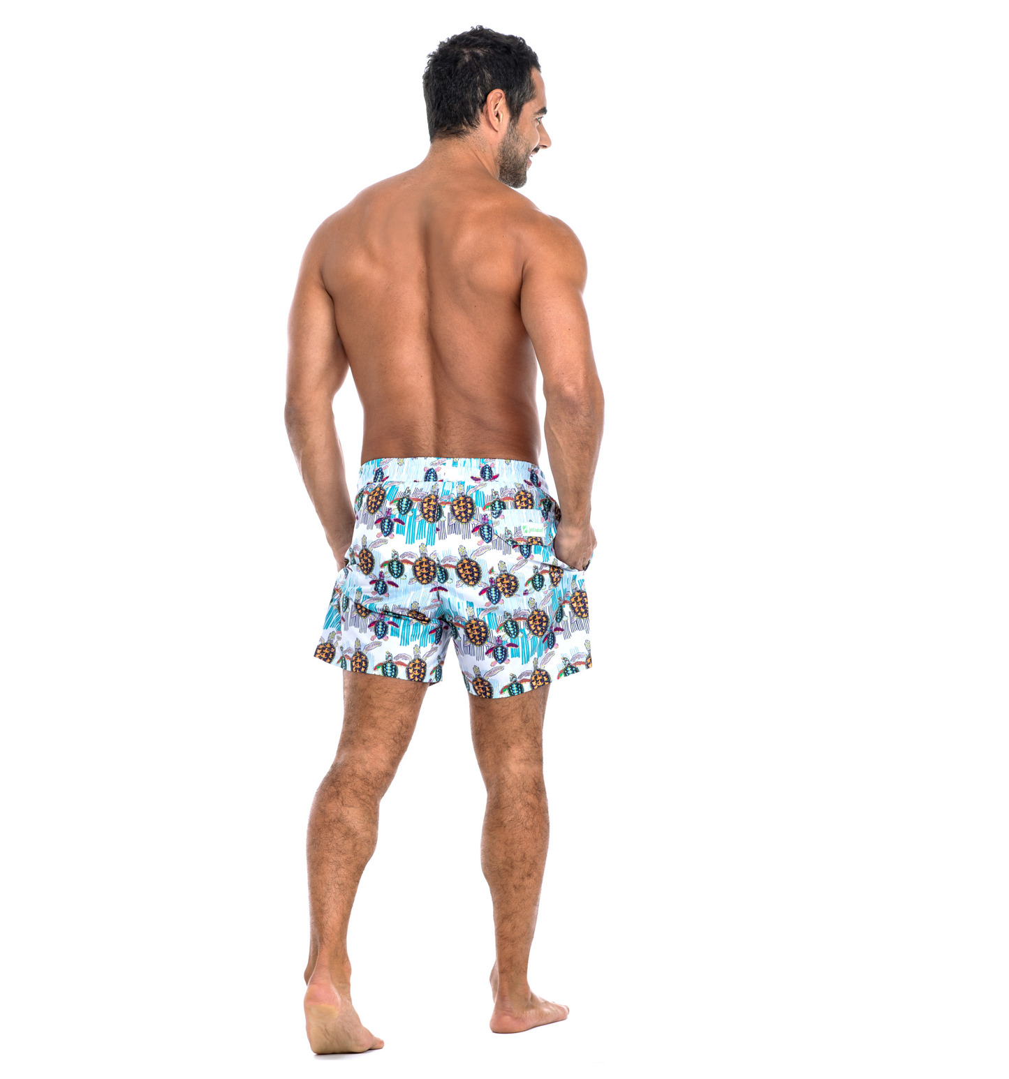 Men Swim Shorts - Turtle Move