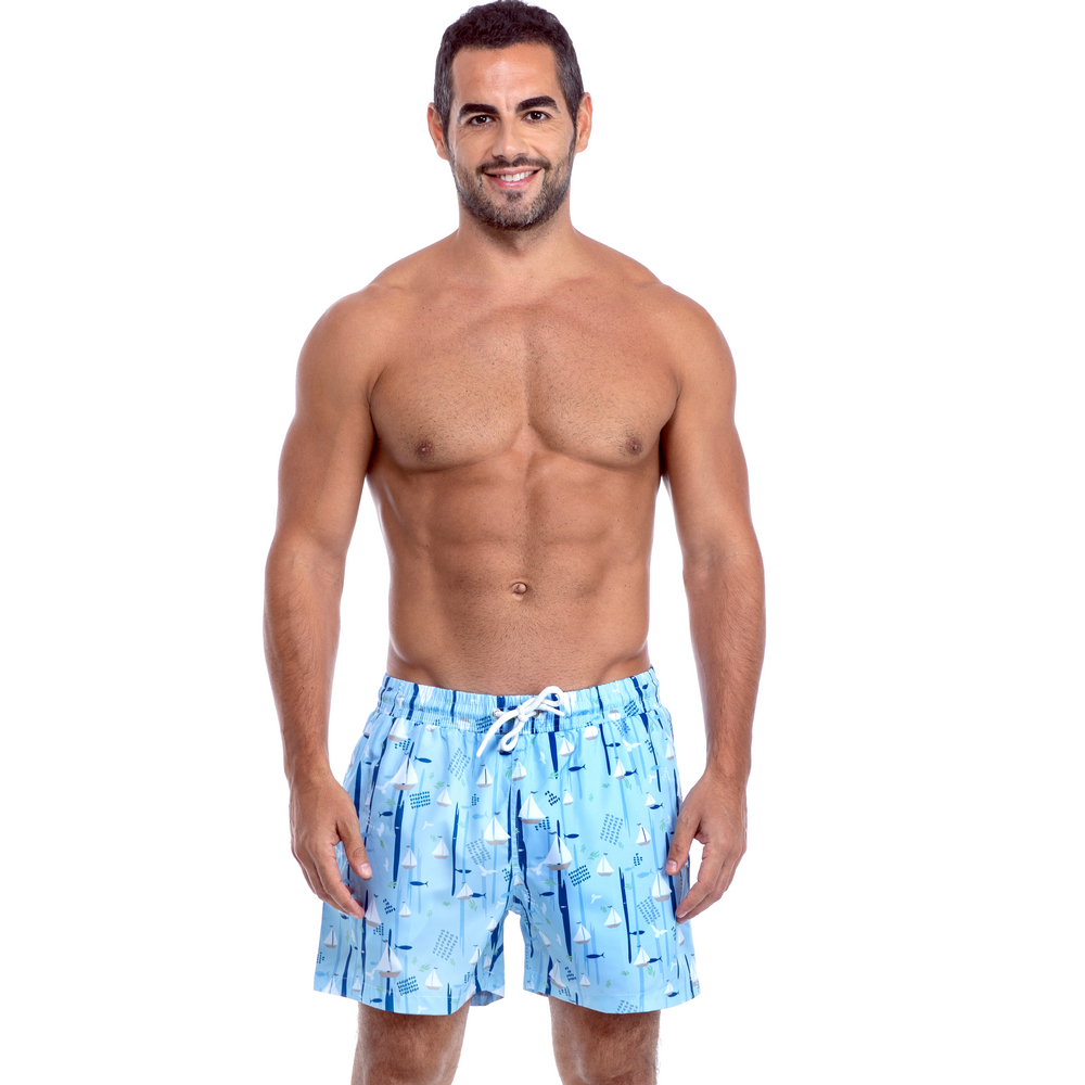 Men Swim Shorts - Yacht Dreams