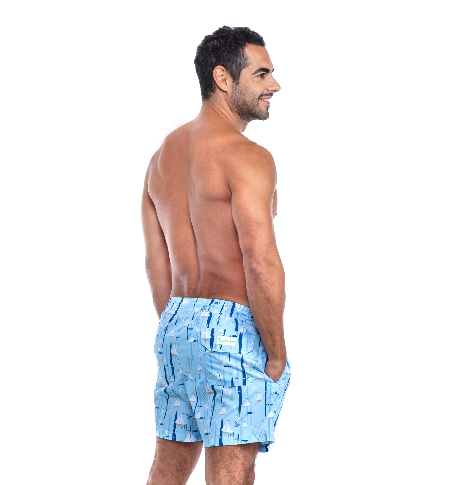 Men Swim Shorts - Yacht Dreams