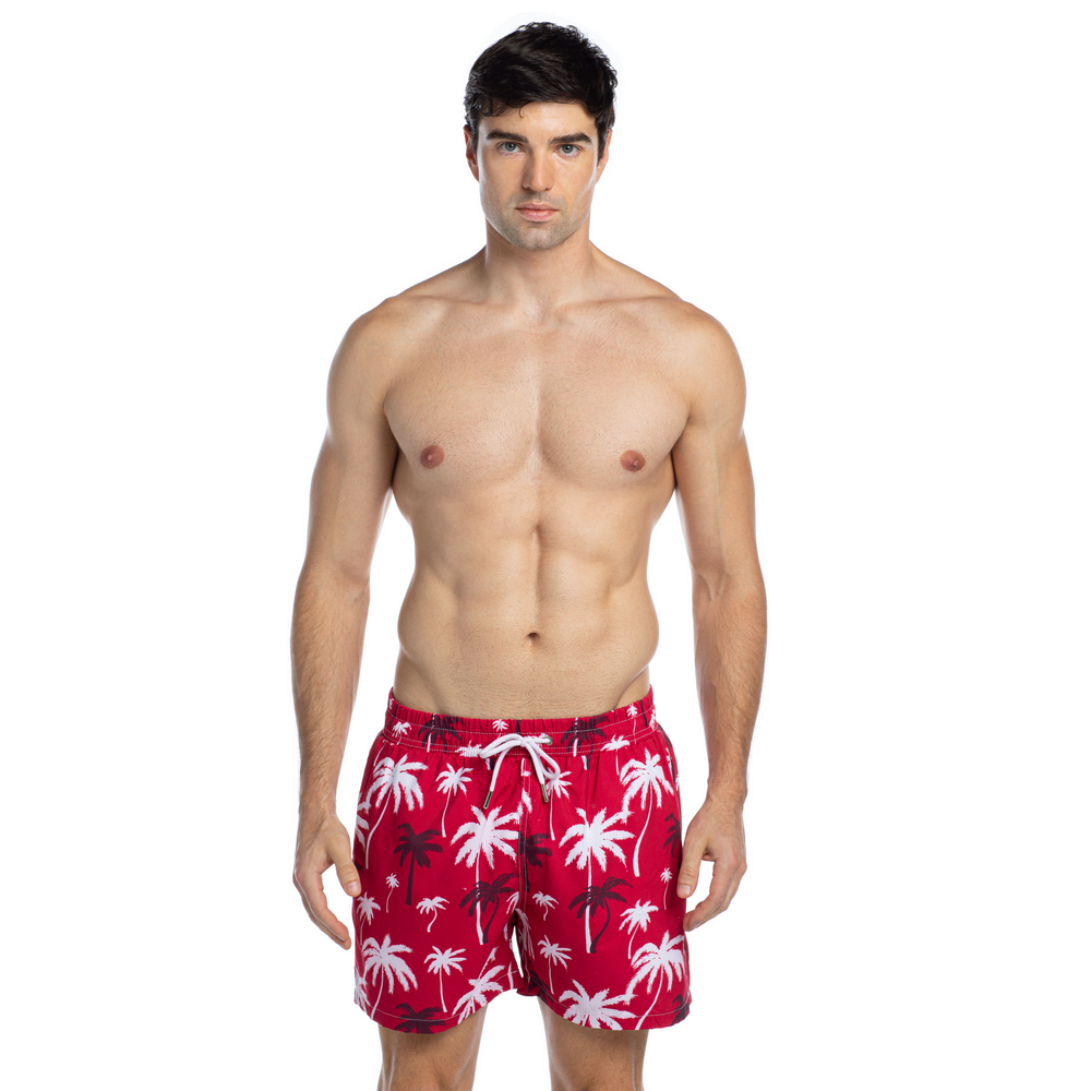 Milano - Palms in Red - Swim shorts