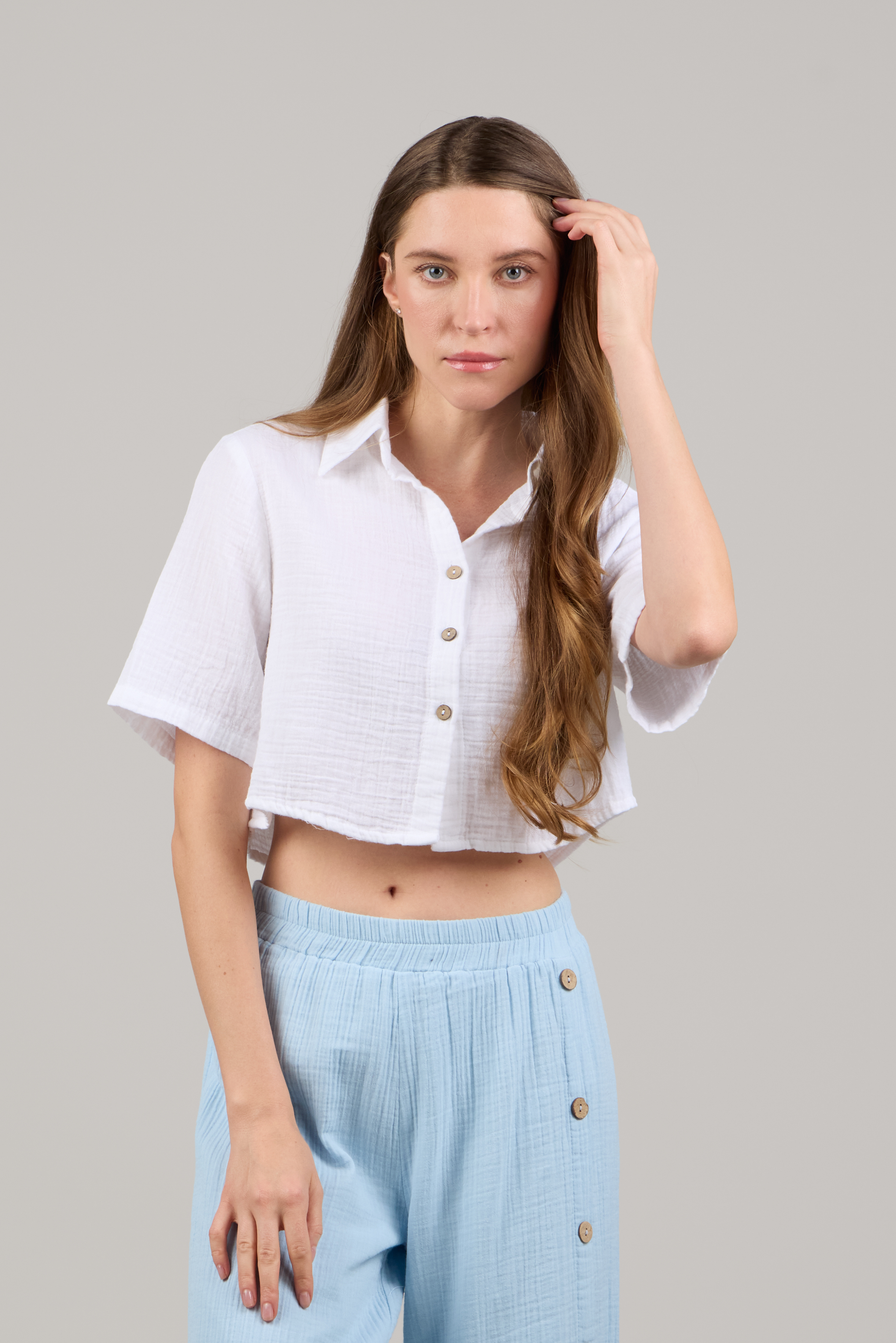 NICOLE CROPPED SHIRT