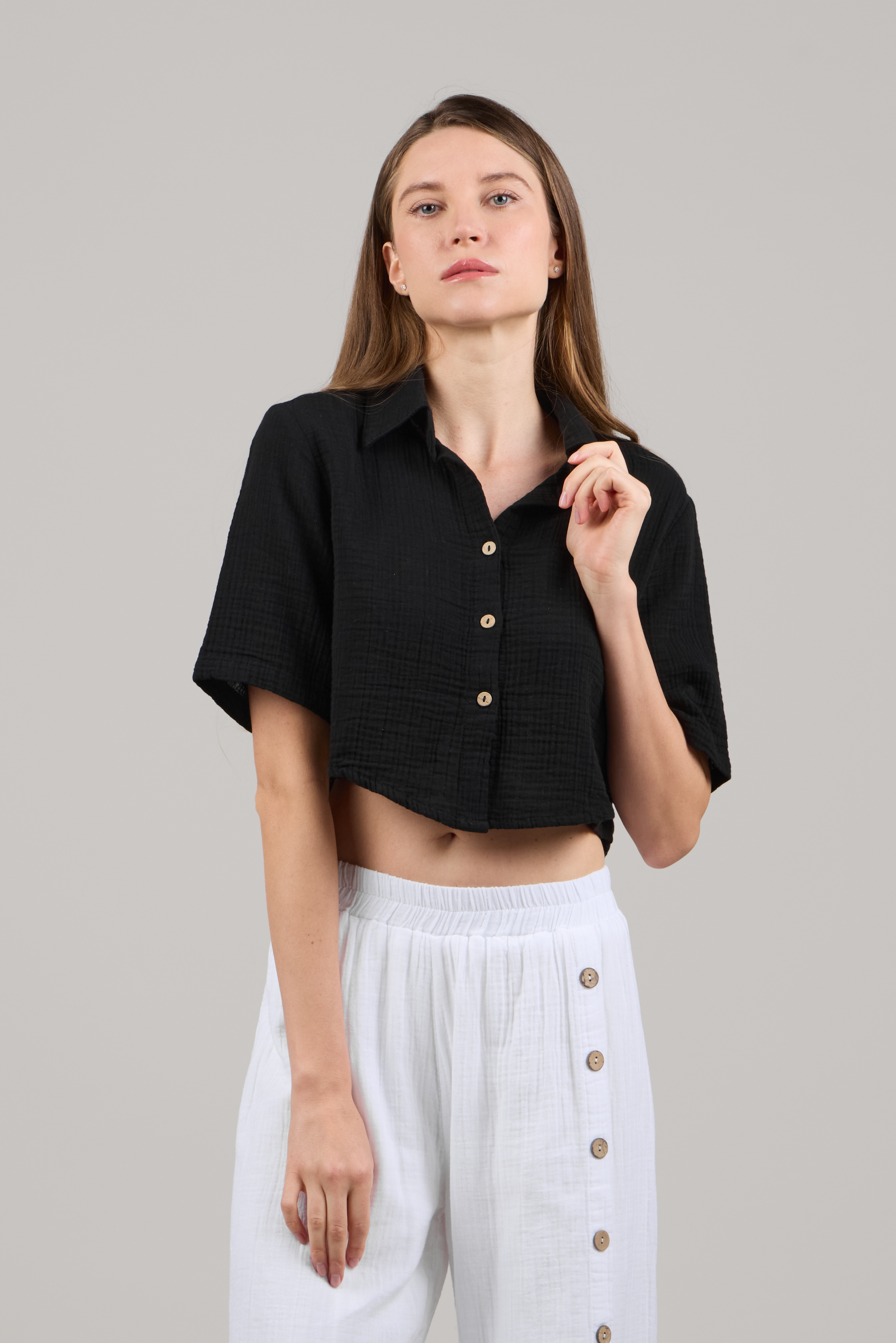 NICOLE CROPPED SHIRT