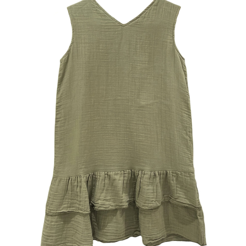 KIDS RIVER DRESS DC-OLIVE