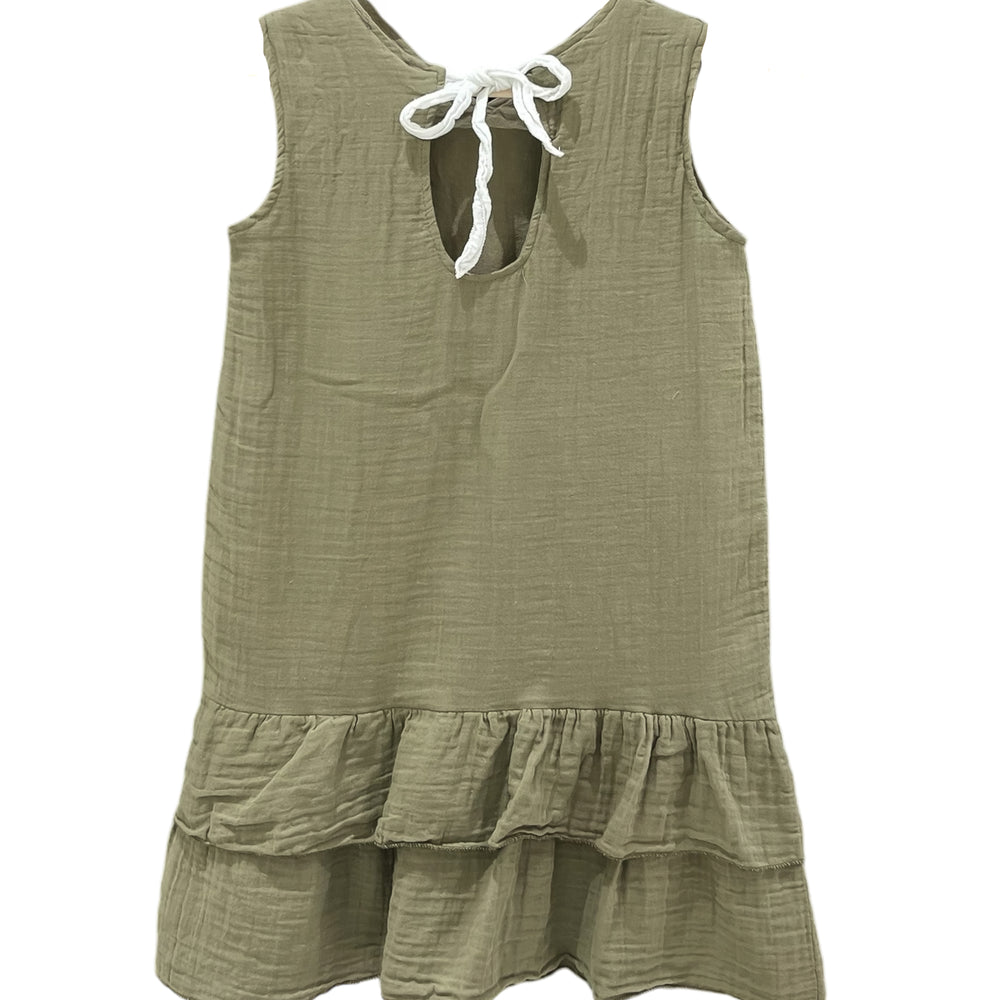 KIDS RIVER DRESS DC-OLIVE