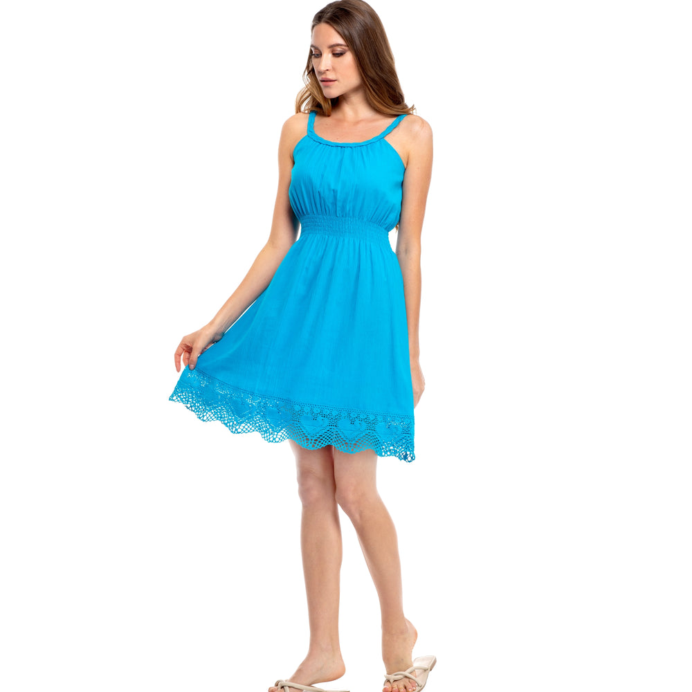 
                      
                        Meshed Dress-Turquoise
                      
                    