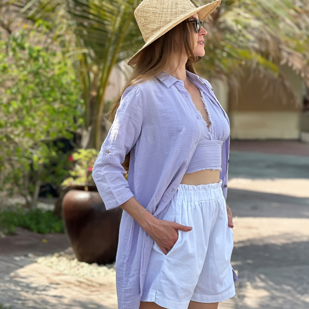 
                      
                        DOUBLE SHIRT TUNIC-LILAC
                      
                    