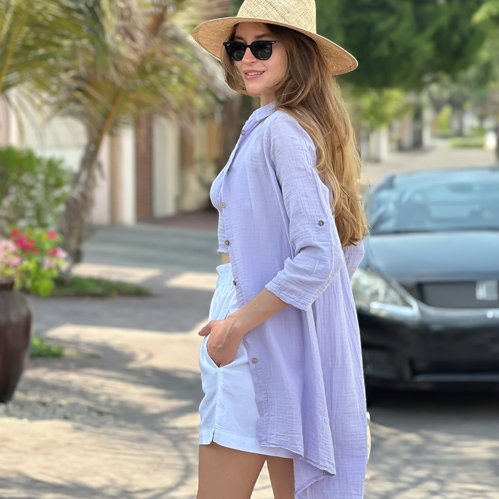 
                      
                        DOUBLE SHIRT TUNIC-LILAC
                      
                    