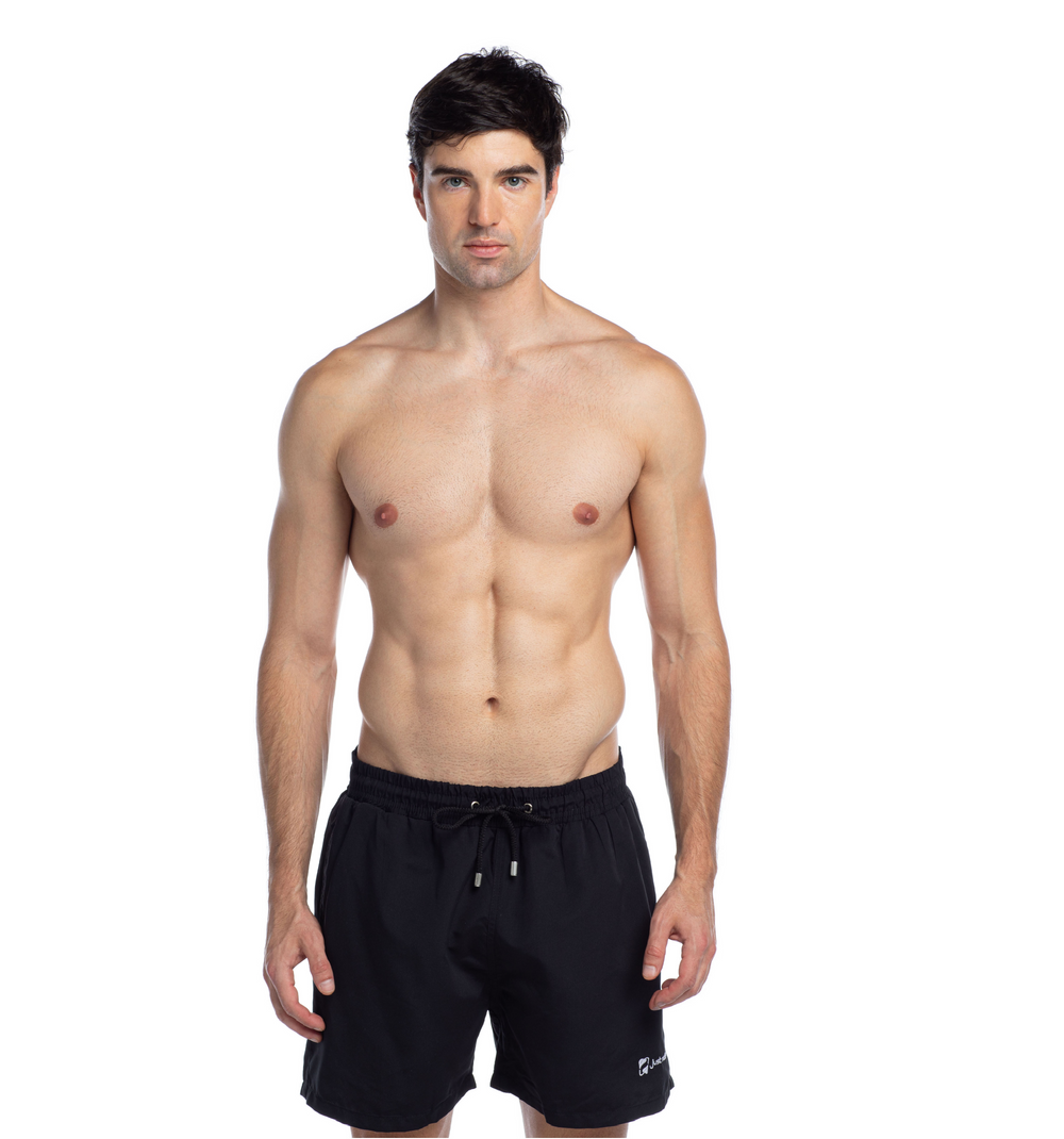 Solid Black - Swim Shorts